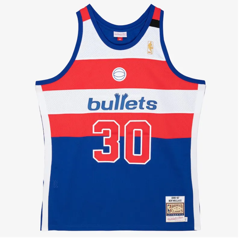 Men's Mitchell & Ness Authentic Jersey Bullets 96-97 Ben Wallace sold by Zulily