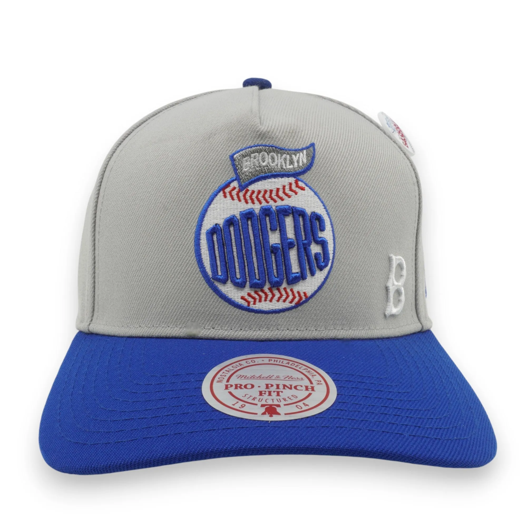 Men's Mitchell & Ness MLB Team Ball Pro Snapback Coop Dodgers - Grey sold by Zulily product image thumbnail 2