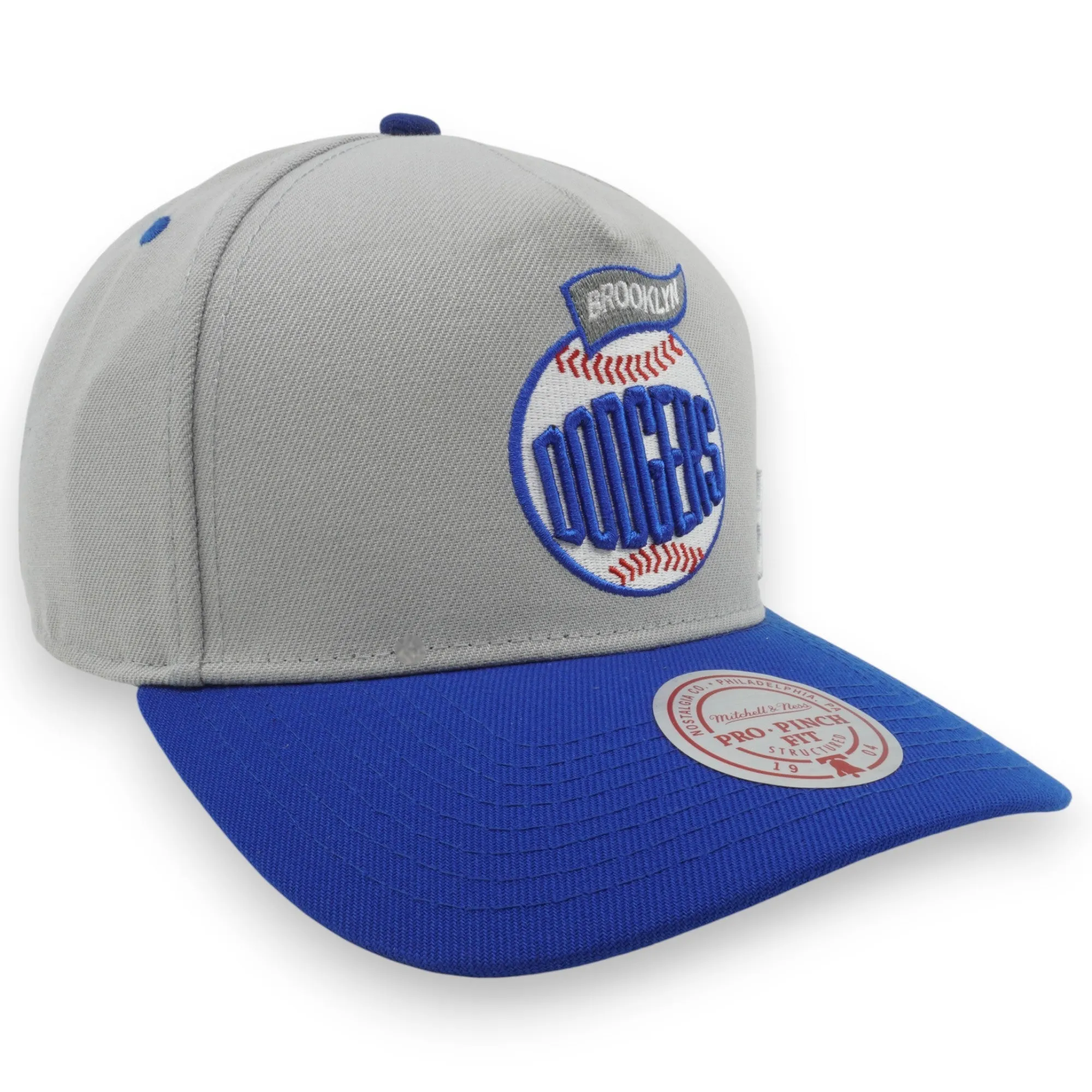 Men's Mitchell & Ness MLB Team Ball Pro Snapback Coop Dodgers - Grey sold by Zulily product image thumbnail 3