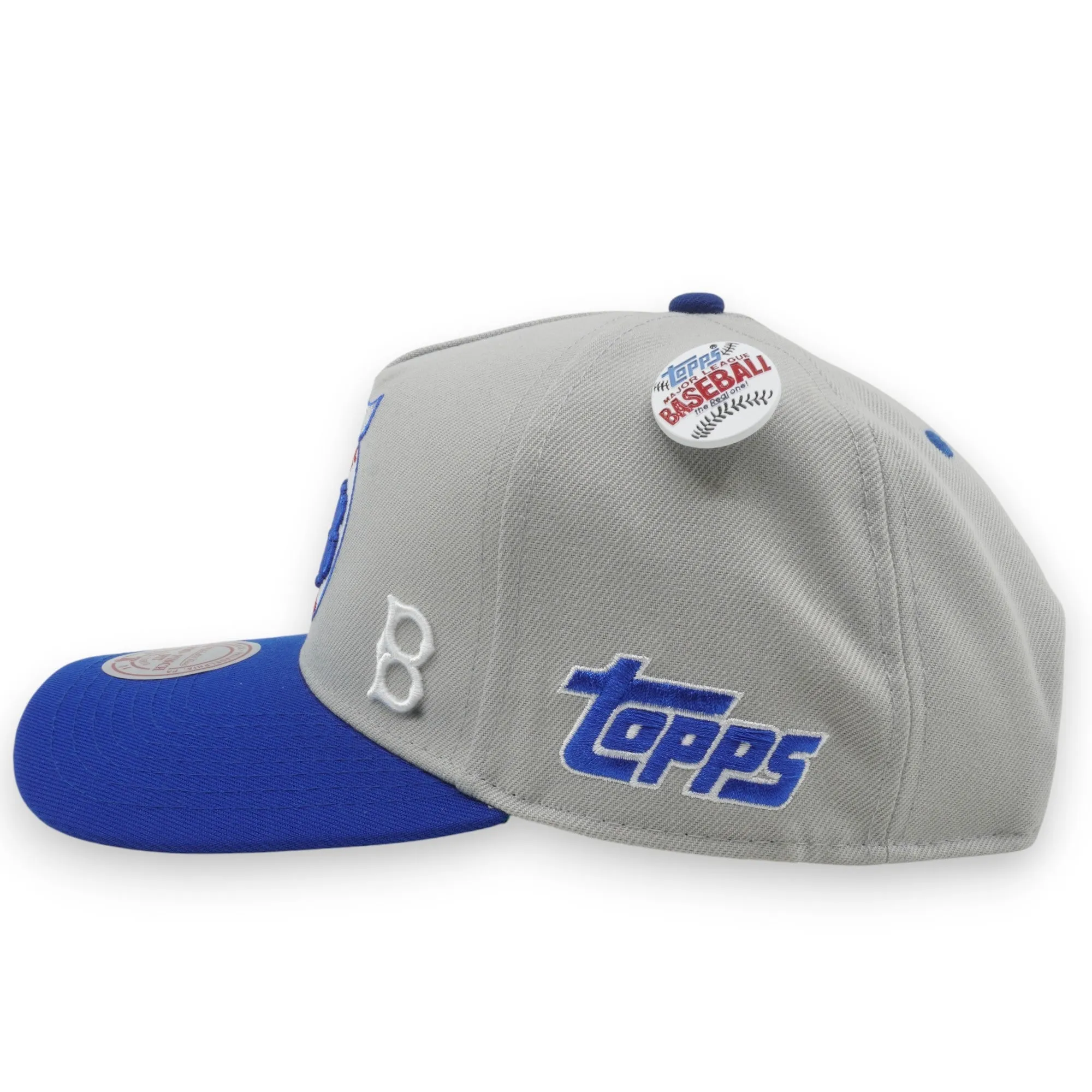 Men's Mitchell & Ness MLB Team Ball Pro Snapback Coop Dodgers - Grey sold by Zulily product image thumbnail 4