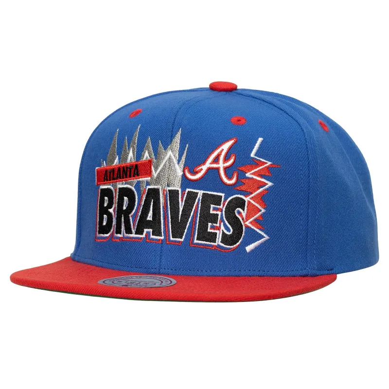Men's Mitchell & Ness MLB Buzz Snapback Coop Braves - Blue sold by Zulily
