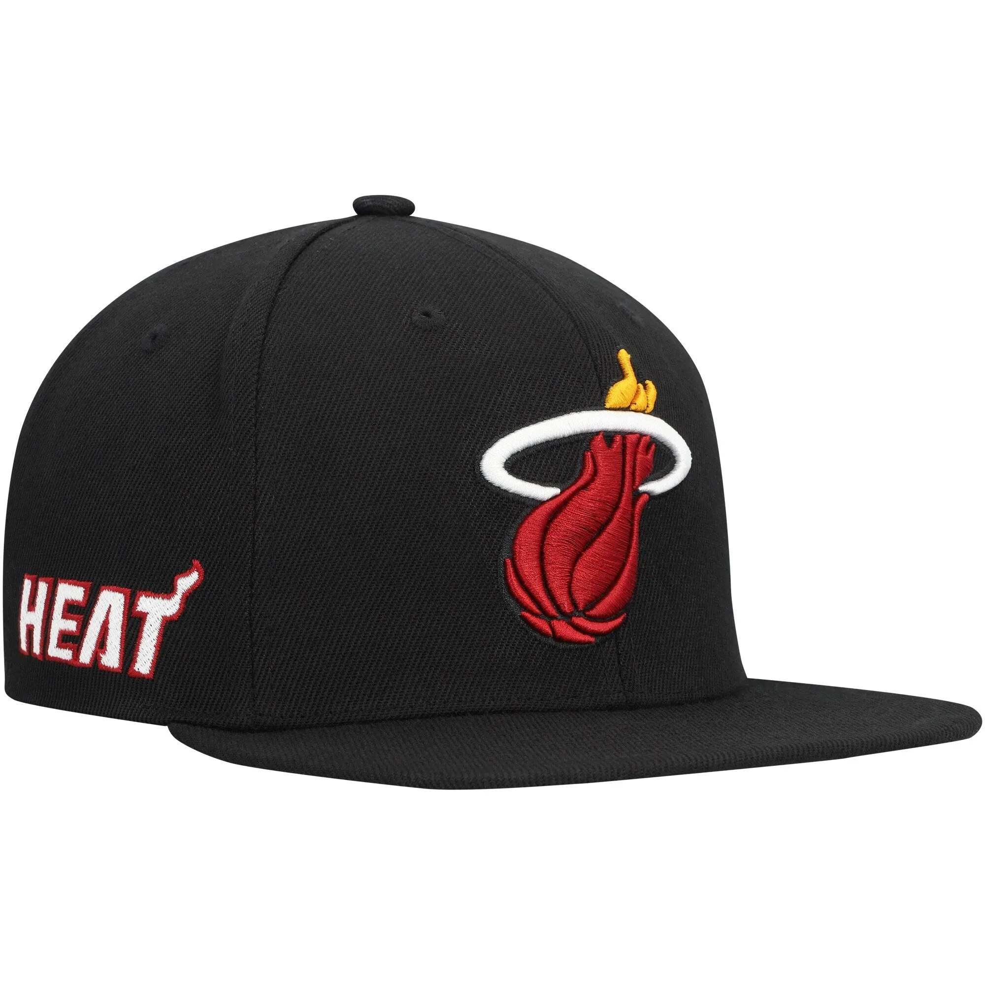 Men's Mitchell & Ness NBA Side Core 2.0 Snapback Heat - Black sold by Zulily