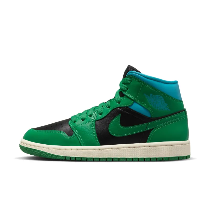 Women's Air Jordan Retro 1 Mid 'Lucky Green Aquatone' made by Zulily