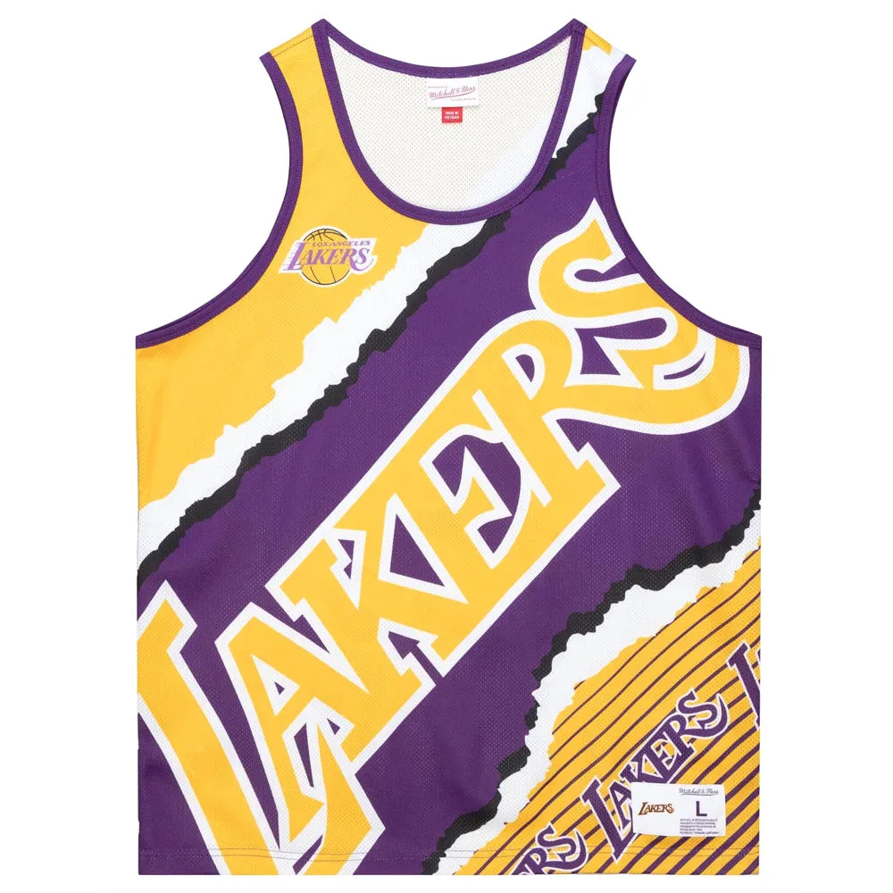 Men's Mitchell & Ness Jumbotron 2.0 Sublimated Tank Lakers sold by Zulily