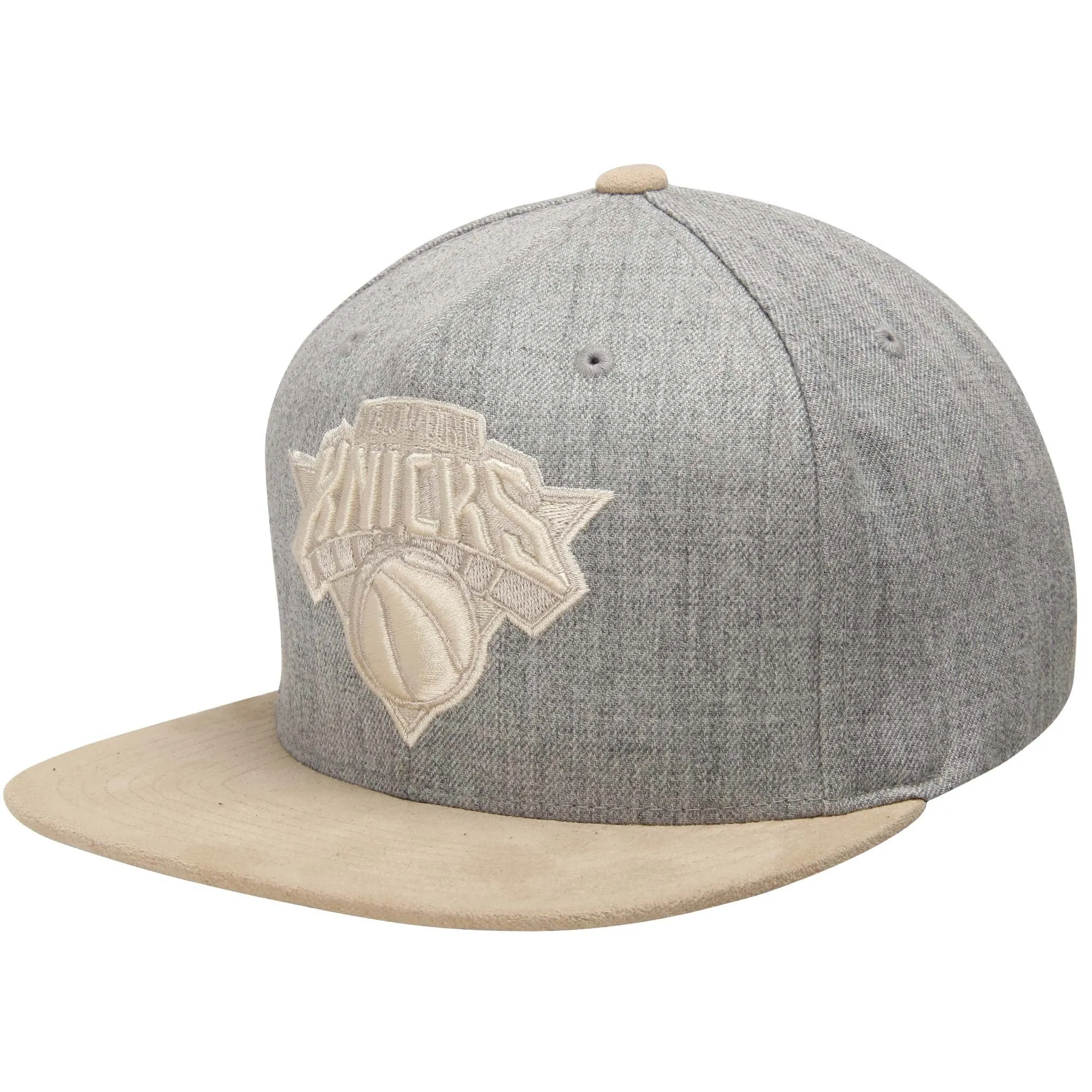 Men's Mitchell & Ness NBA New York Knicks Heather Suede Two-Tone Adjustable Hat sold by Zulily product image thumbnail 2
