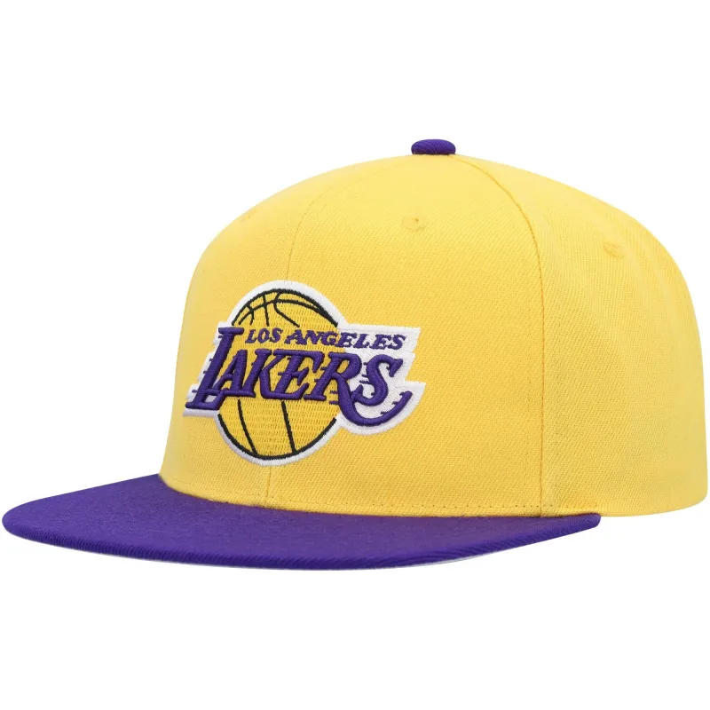 Men's Mitchell & Ness NBA Side Core 2.0 Snapback Lakers - Yellow-Purple sold by Zulily