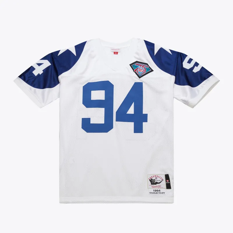 Men's Mitchell & Ness NFL White Jersey Cowboys 1994 Charles Haley sold by Zulily