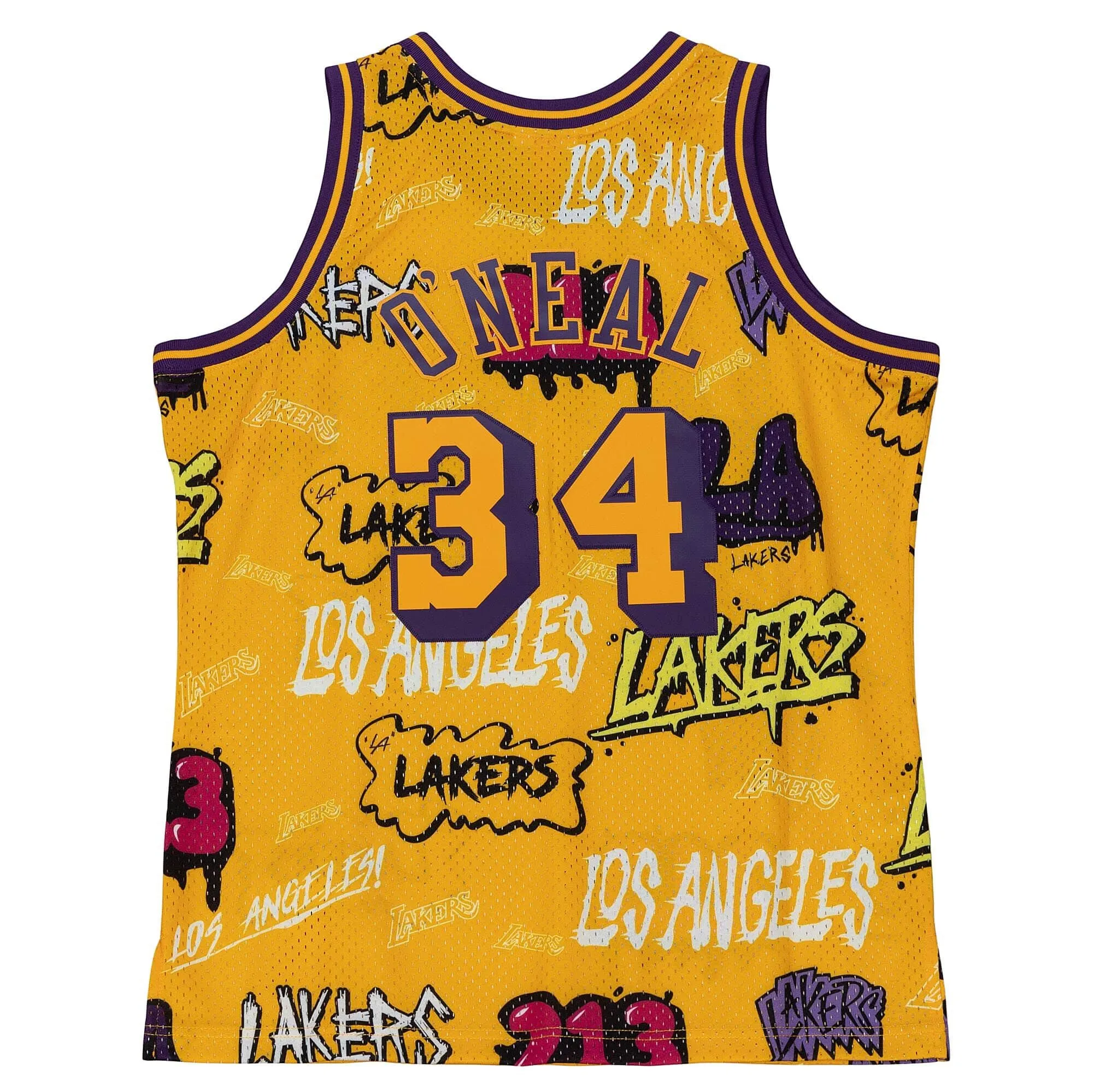 Mitchell & Ness NBA Slap Sticker Swingman Jersey La Lakers 1996 Shaquille O'Neal sold by Zulily product image thumbnail 2