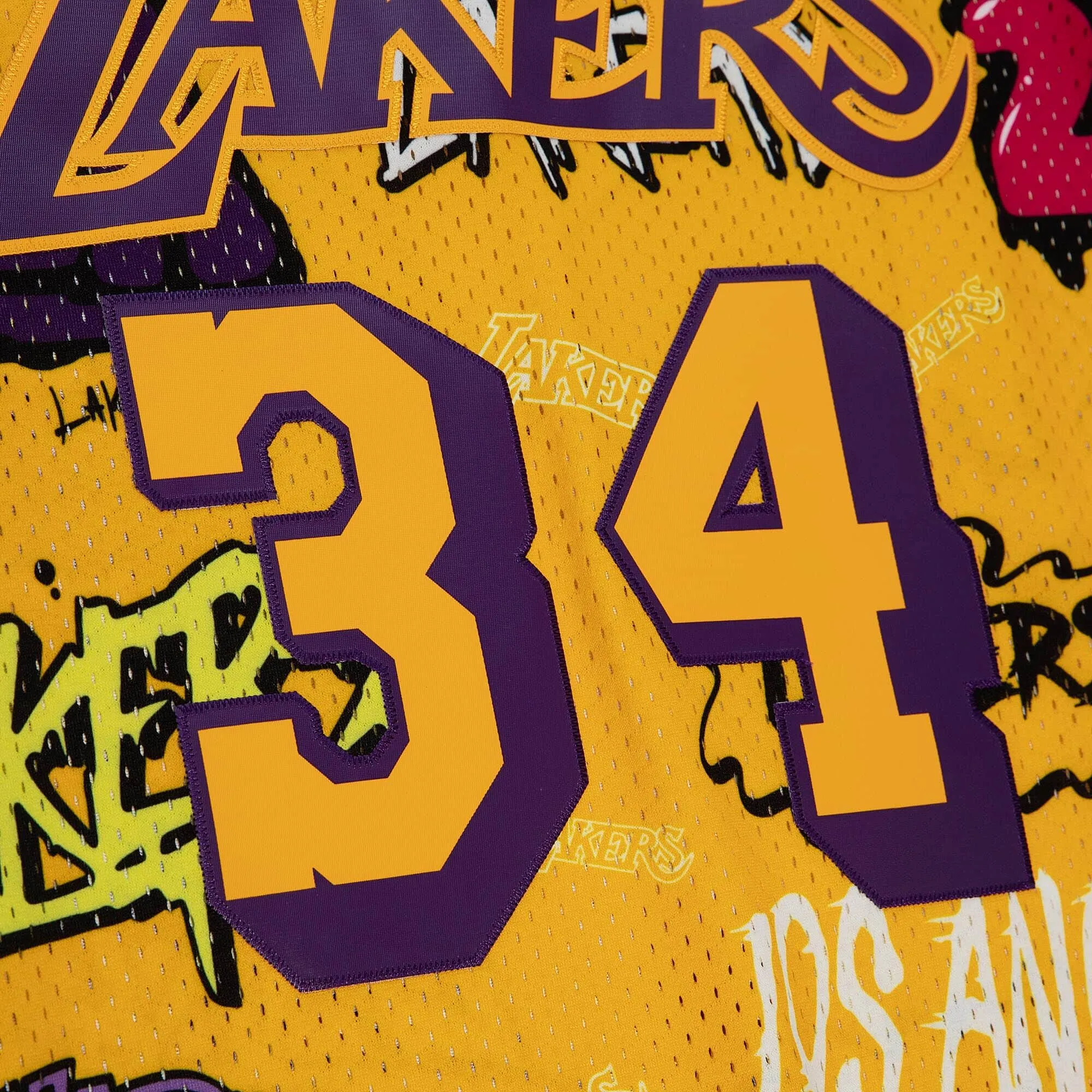 Mitchell & Ness NBA Slap Sticker Swingman Jersey La Lakers 1996 Shaquille O'Neal sold by Zulily product image thumbnail 3