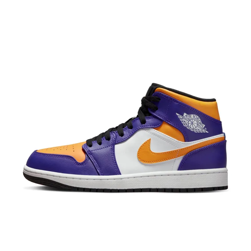 Men's Air Jordan Retro 1 Mid 'Lakers 2022' sold by Zulily