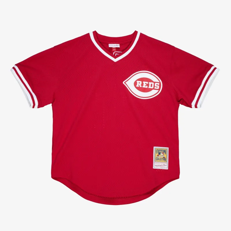 Men's Mitchell & Ness MLB Authentic Bp Jersey - Pullover Reds 1990 Barry Larkin sold by Zulily