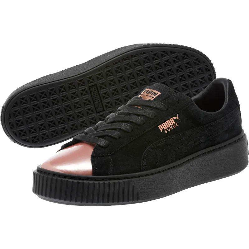Women's Puma Suede Platform Rose Gold sold by Zulily