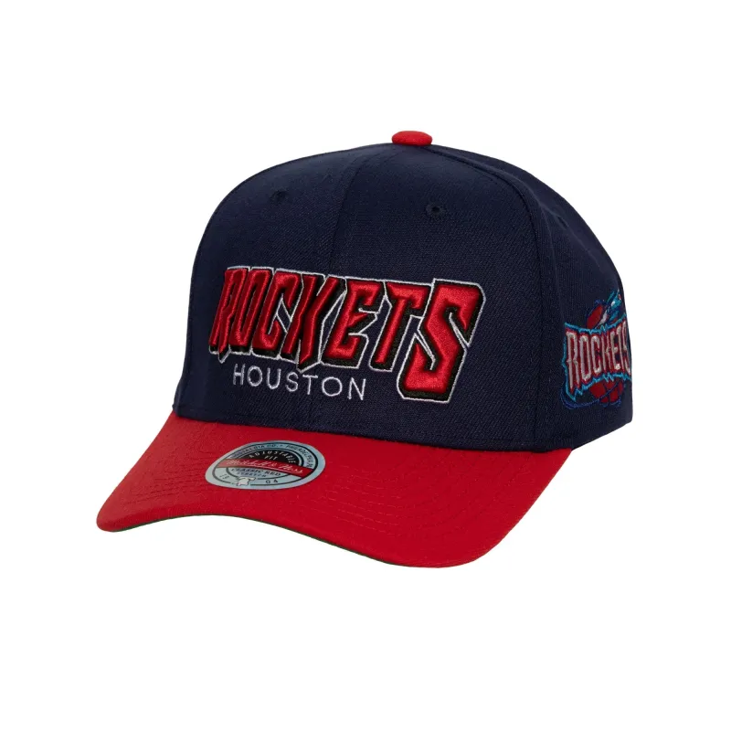 Men's Mitchell & Ness NBA Shredder Stretch Snapback Hwc Rockets - Blue made by Mitchell & Ness