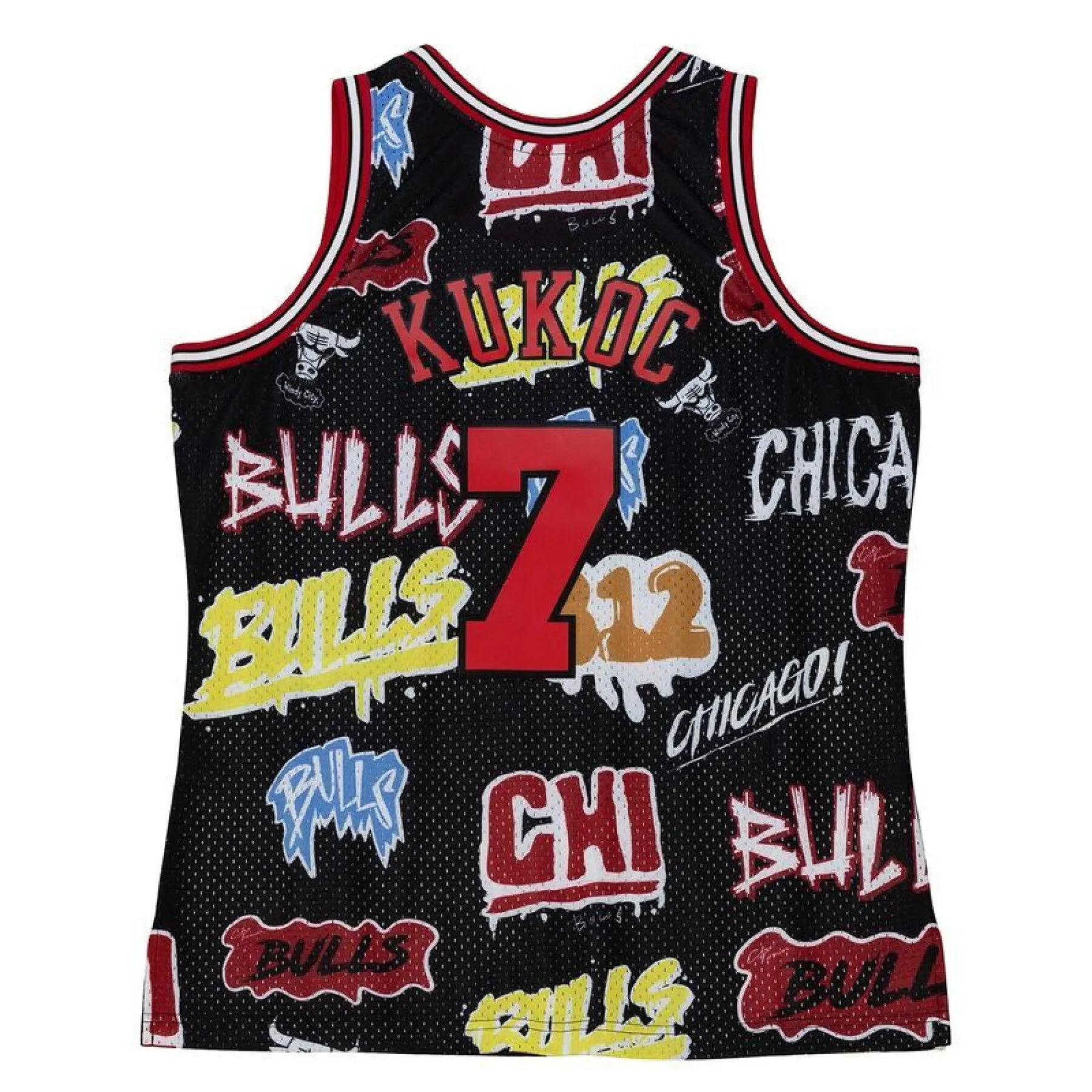 Men's Mitchell & Ness Slap Sticker Swingman Jersey Bulls 1997 Toni Kukoc sold by Zulily