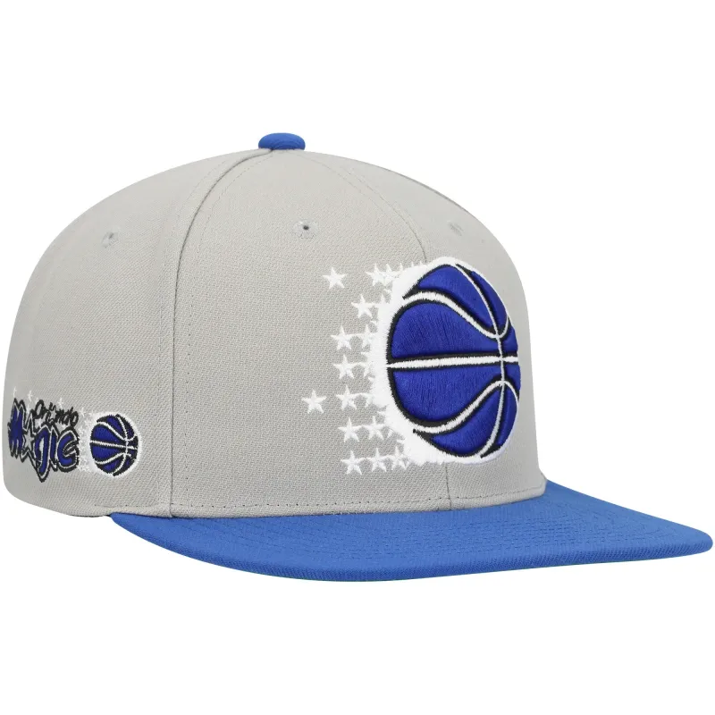 Men's Mitchell & Ness NBA Side Core 2.0 Snapback Hwc Magic - Grey-Blue made by Mitchell & Ness