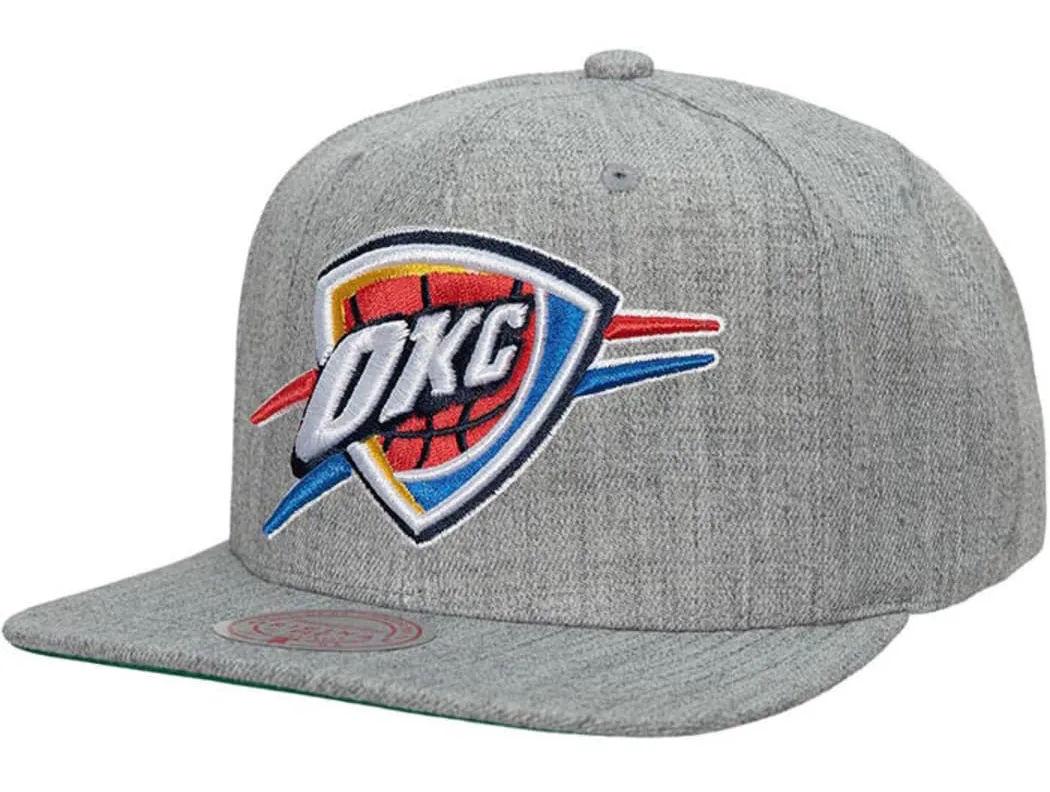 Men's Mitchell & Ness NBA Team Heather 2.0 Snapback Thunder sold by Zulily