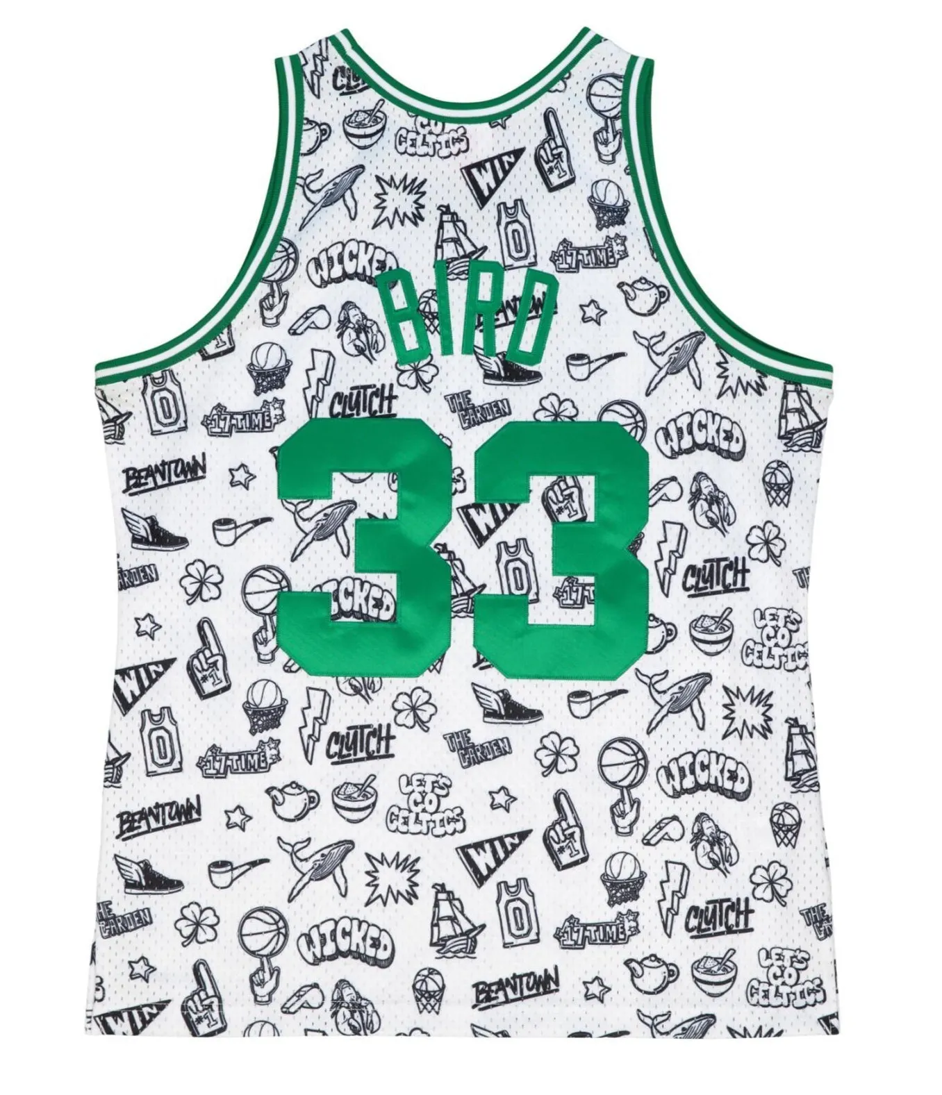 Men's Mitchell & Ness Doodle Swingman Jersey Celtics 1985 Larry Bird sold by Zulily product image thumbnail 2