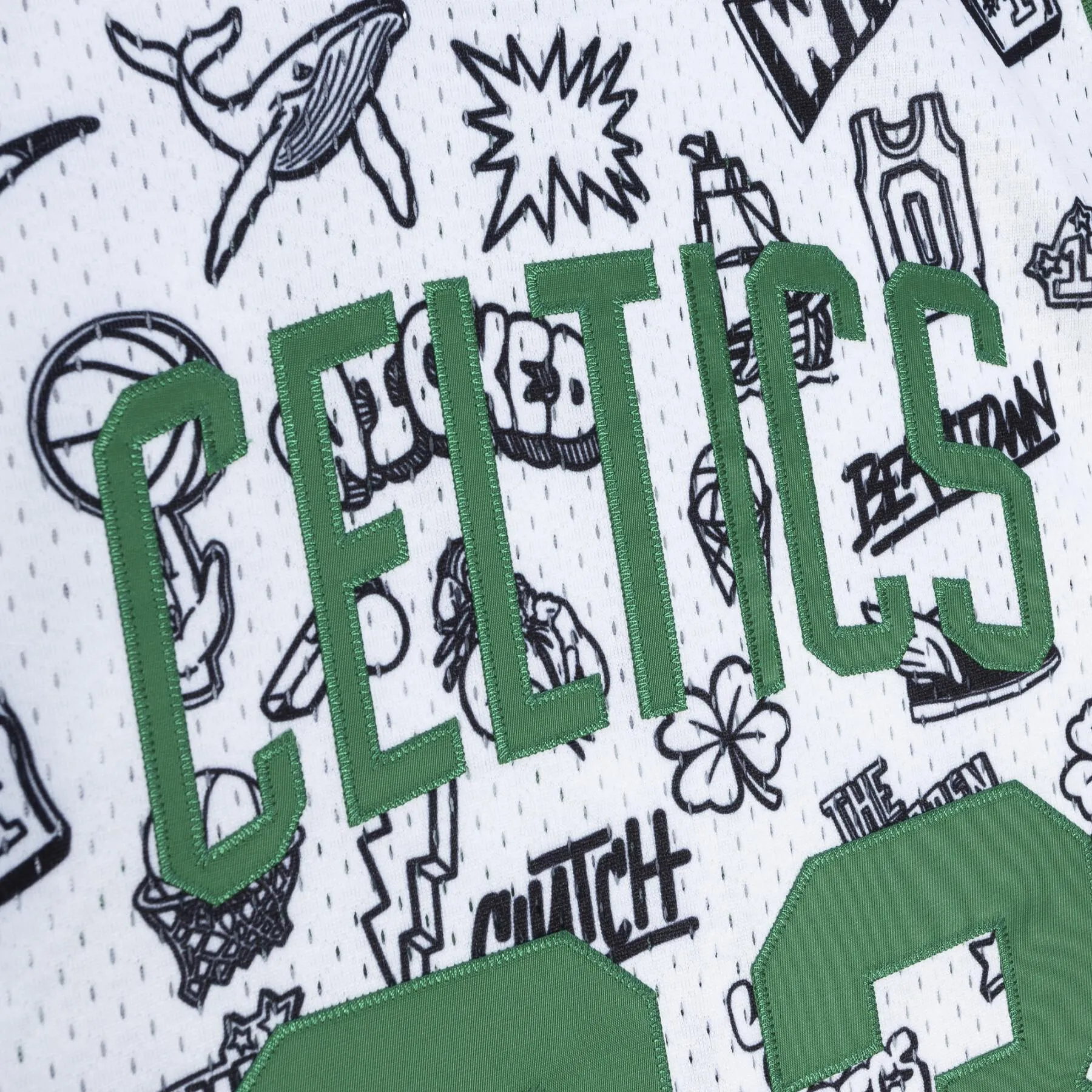 Men's Mitchell & Ness Doodle Swingman Jersey Celtics 1985 Larry Bird sold by Zulily product image thumbnail 3