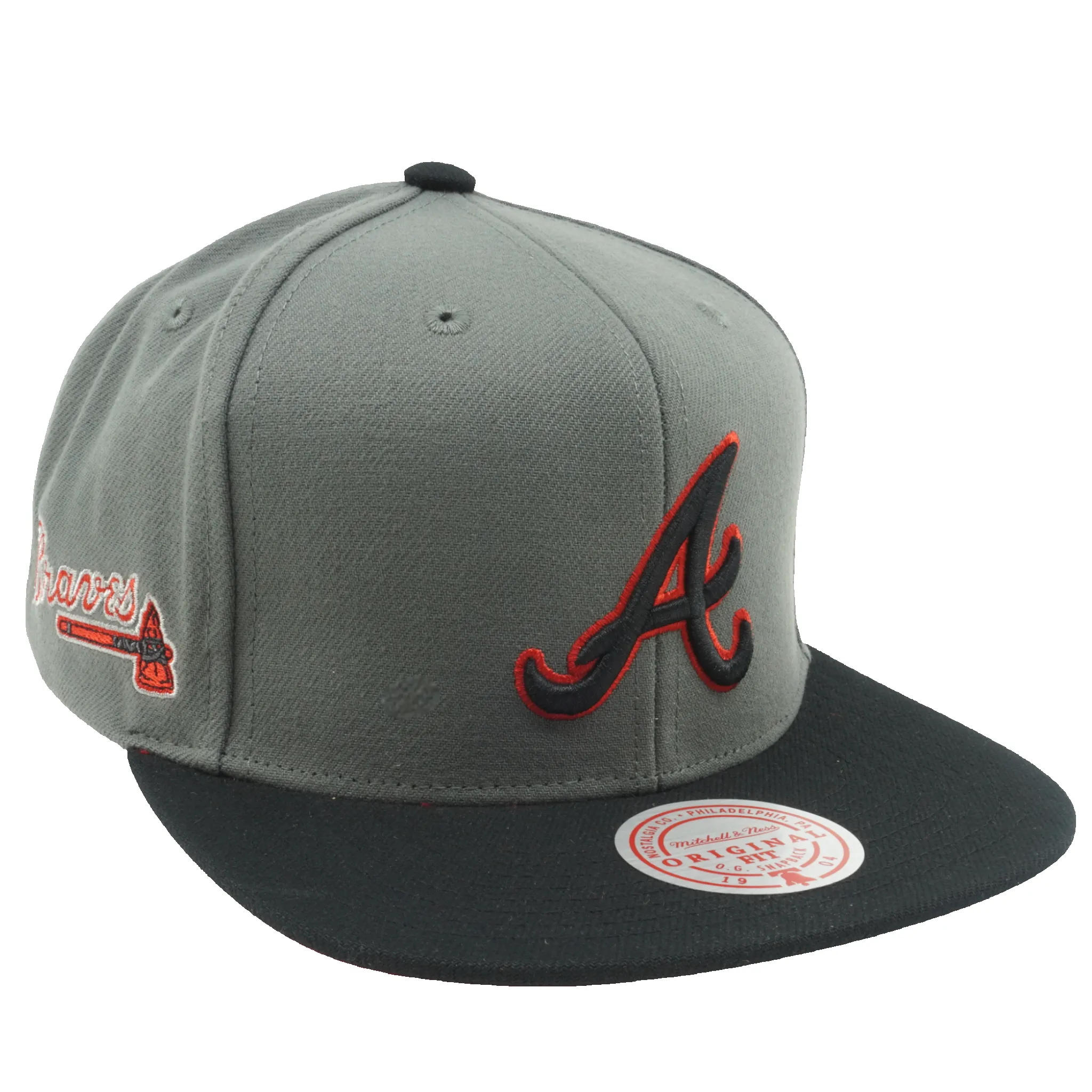 Men's Mitchell & Ness MLB Storm Front Snapback Braves - Grey sold by Zulily product image thumbnail 3
