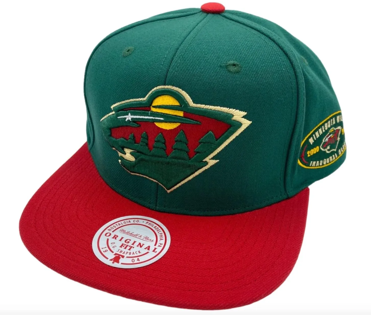 Men's Mitchell & Ness Nhl 2 Tone Side Patch Snapback Wild - Green-Red sold by Zulily