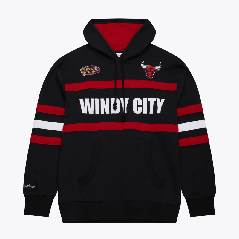 Men's Mitchell & Ness NBA Head Coach Hoodie Vintage Logo Bulls made by Mitchell & Ness