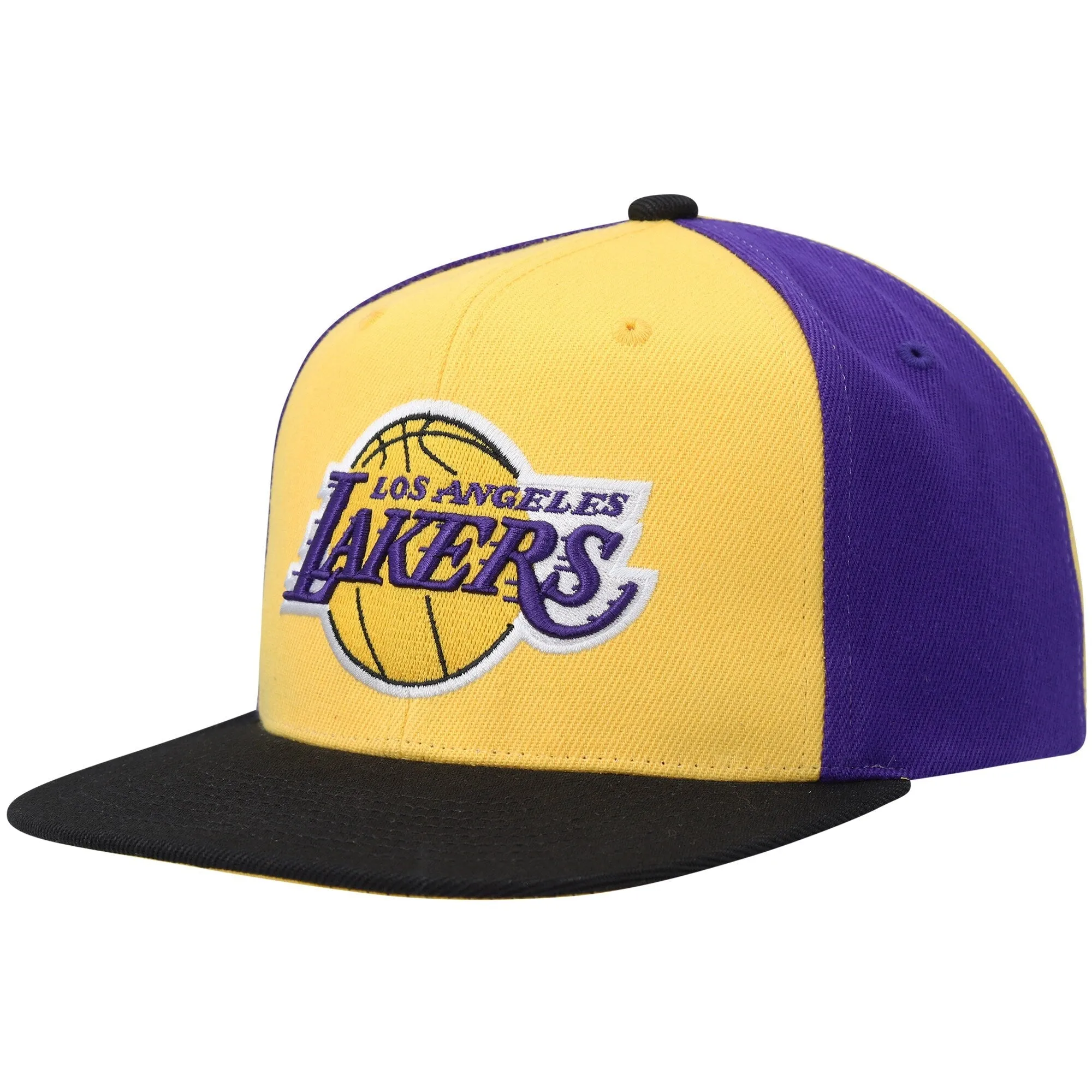 Men's Mitchell & Ness NBA On The Block Snapback Lakers sold by Zulily