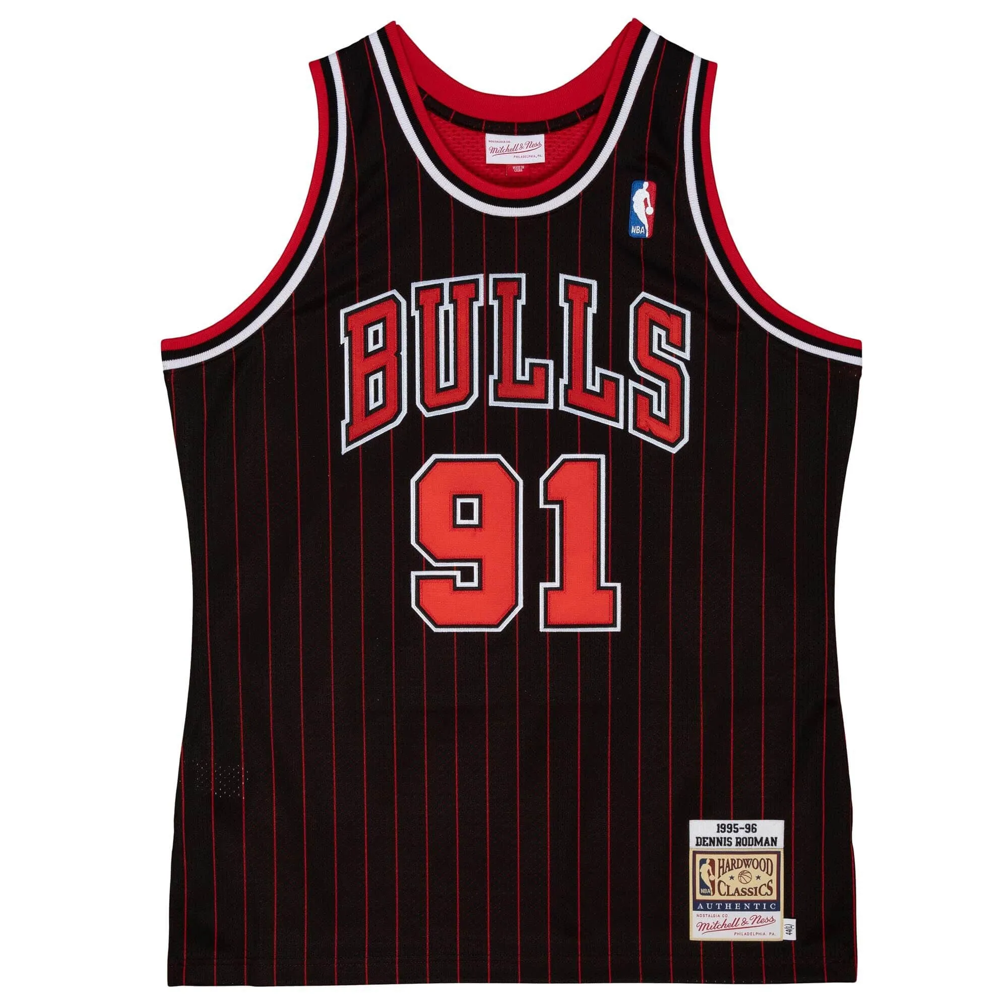 Mitchell & Ness NBA Authentic Jersey Chicago Bulls 1995 Dennis Rodman sold by Zulily
