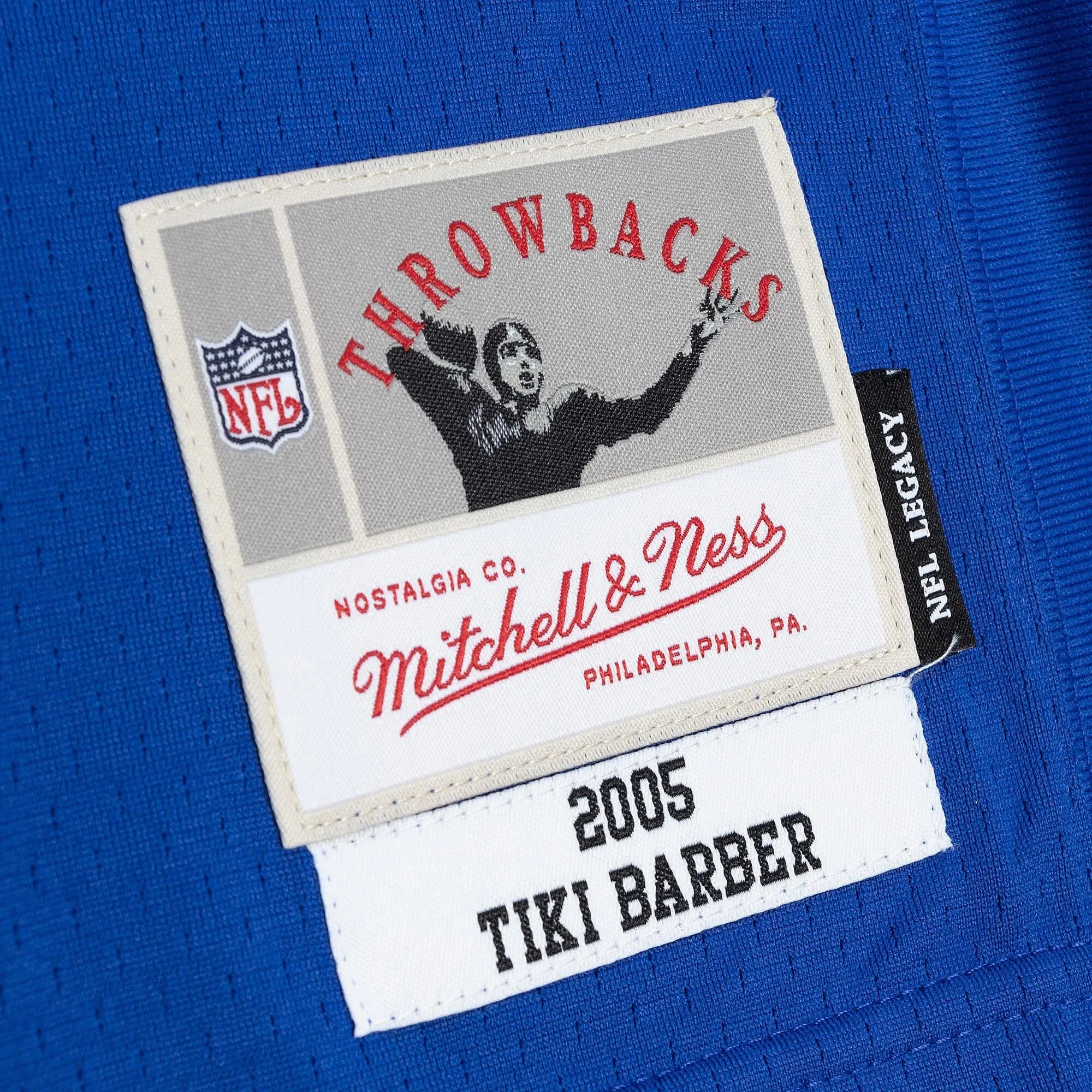 Men's Mitchell & Ness NFL Dark Jersey Giants 2005 Tiki Barber sold by Zulily product image thumbnail 4