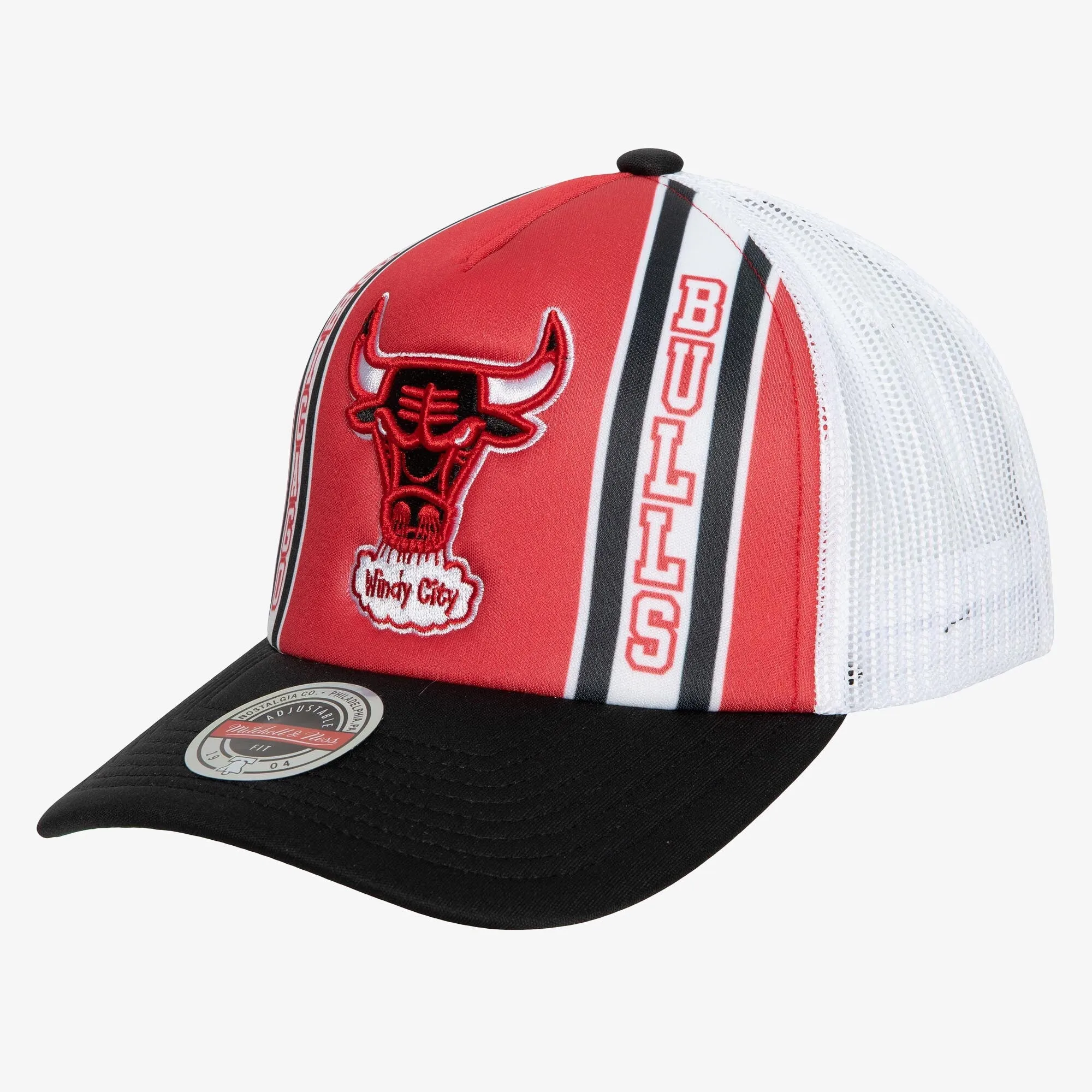 Men's Mitchell & Ness NBA Retro Trucker Snapback Hwc Bulls - Red-Black sold by Zulily