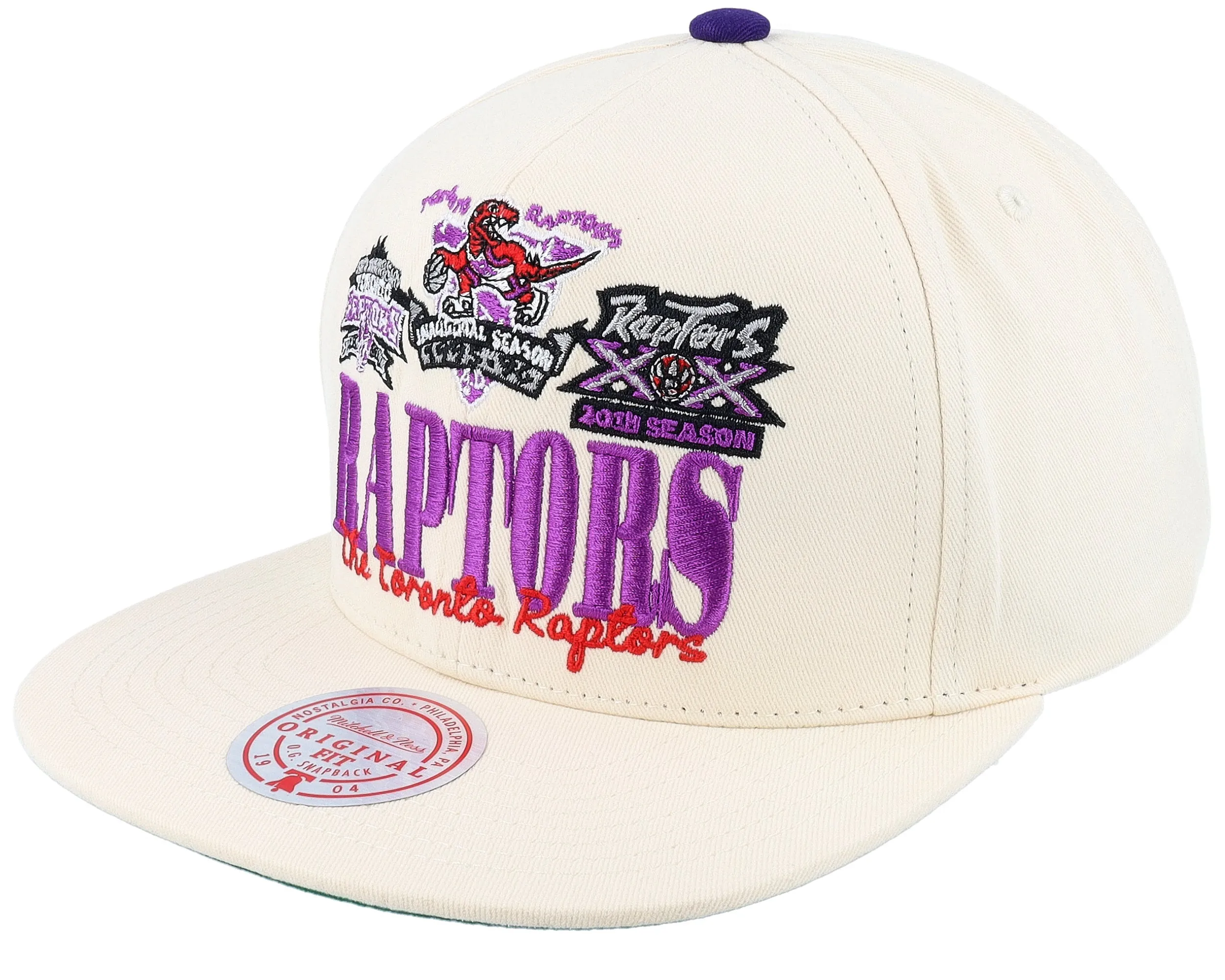 Men's Mitchell & Ness NBA Reframe Retro Snapback Hwc Raptors sold by Zulily