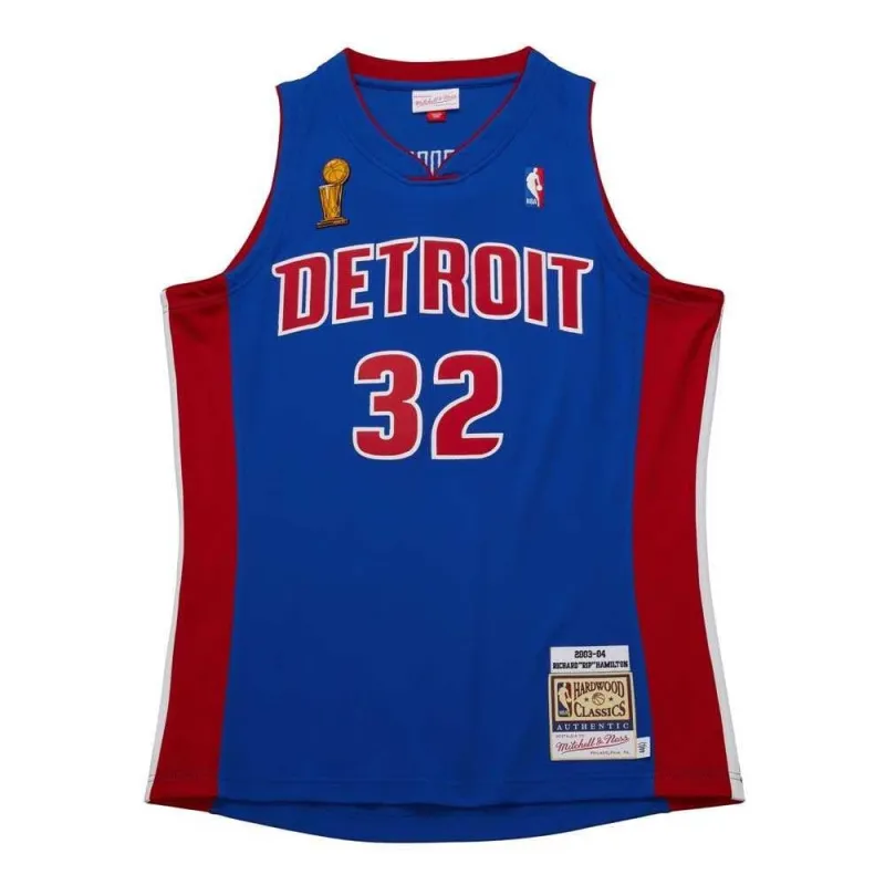 Men's Mitchell & Ness Dark Finals Jersey Pistons 2003 Richard Hamilton sold by Zulily