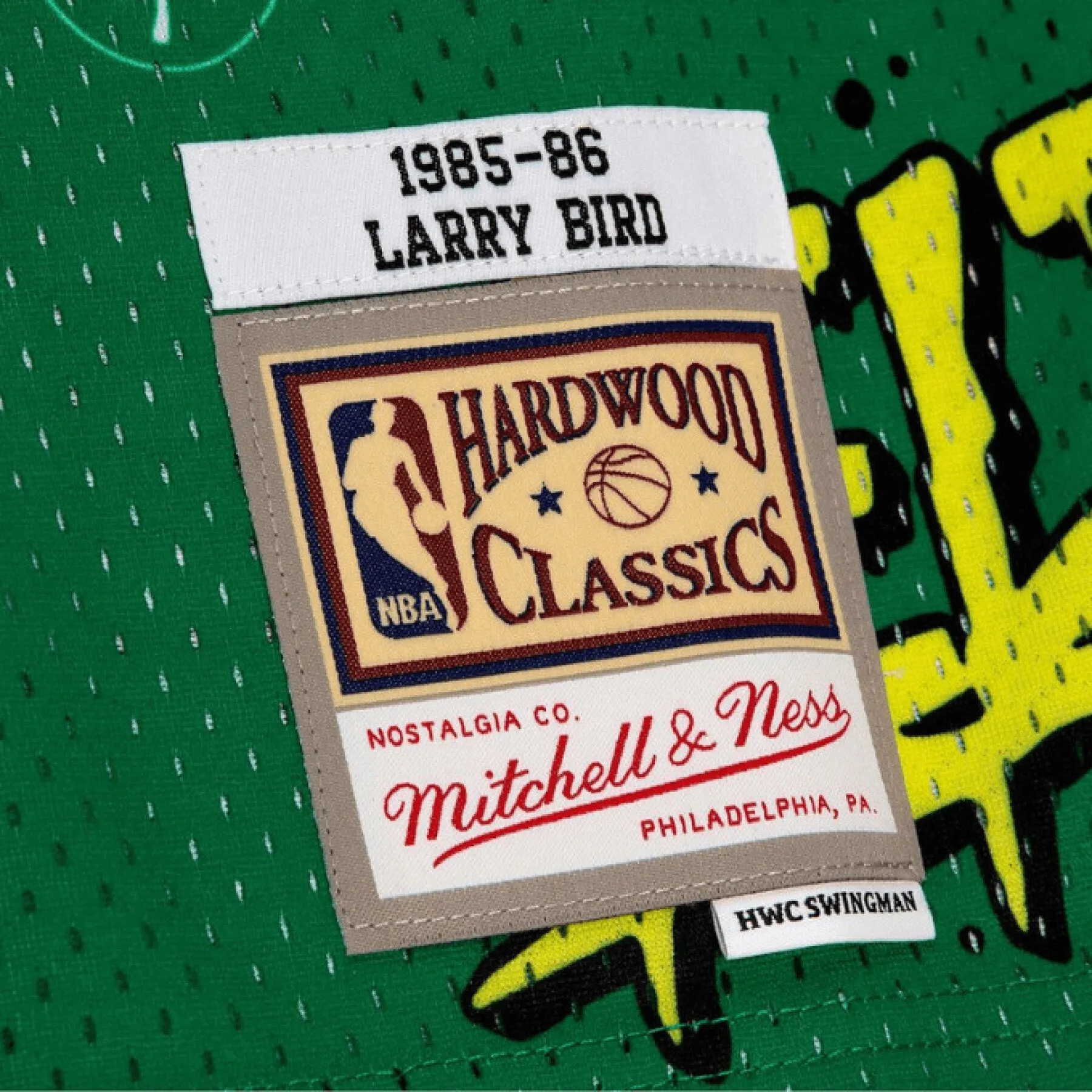 Men's Mitchell & Ness Slap Sticker Swingman Jersey Celtics 1985 Larry Bird sold by Zulily product image thumbnail 3