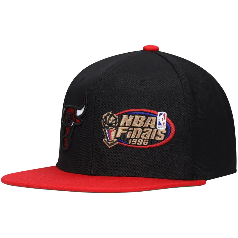 Men's Mitchell & Ness NBA Dual Whammy Snapback Bulls - Black-Red sold by Zulily