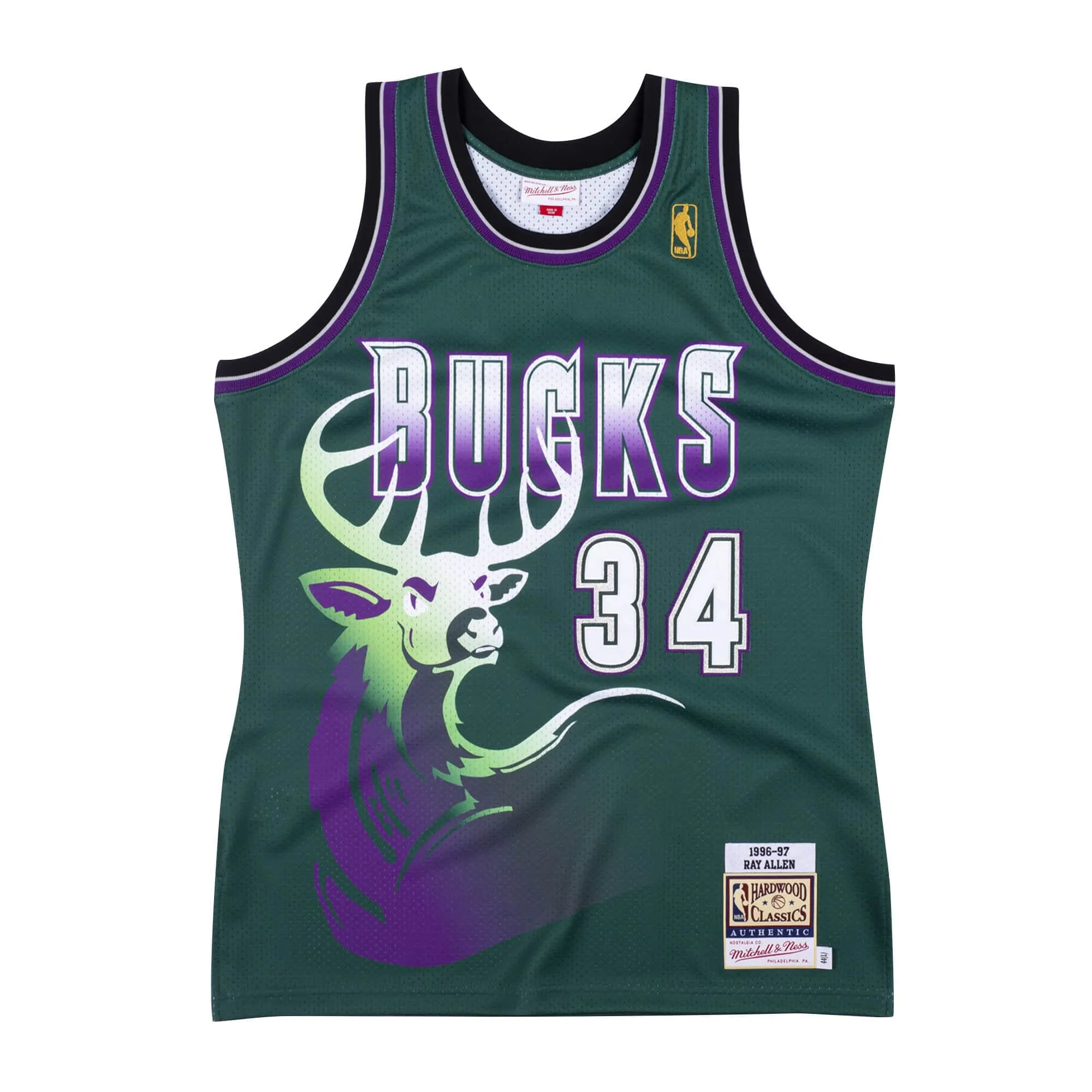 Mitchell & Ness NBA Authentic Alternate Jersey Milwaukee Bucks 96 Ray Allen sold by Zulily