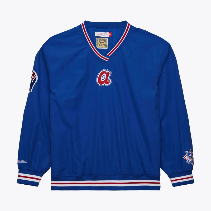 Men's Mitchell & Ness MLB Classic Nylon Pullover Vintage Logo Braves sold by Zulily