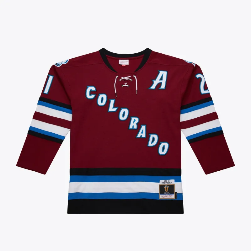 Men's Mitchell & Ness Nhl Dark Alternate Jersey Avalanche 2001 Peter Forsberg sold by Zulily