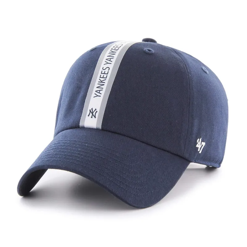 Men's 47 Brand Ny Yankees Triple Stripe Clean Up Strapback - Navy/Grey/White sold by Zulily