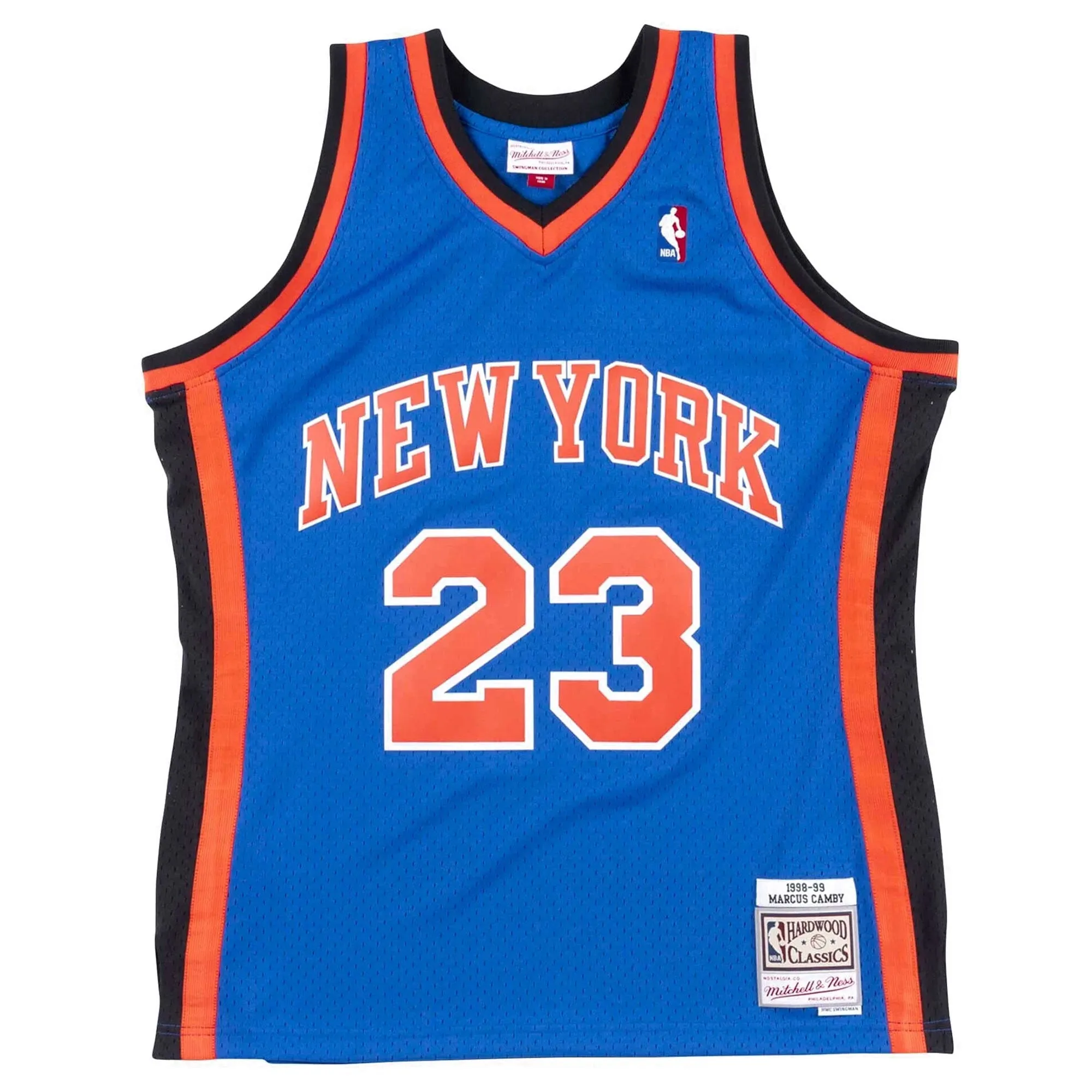 Men's Mitchell & Ness NBA Swingman Jersey New York Knicks 98-99 Marcus Camby sold by Zulily