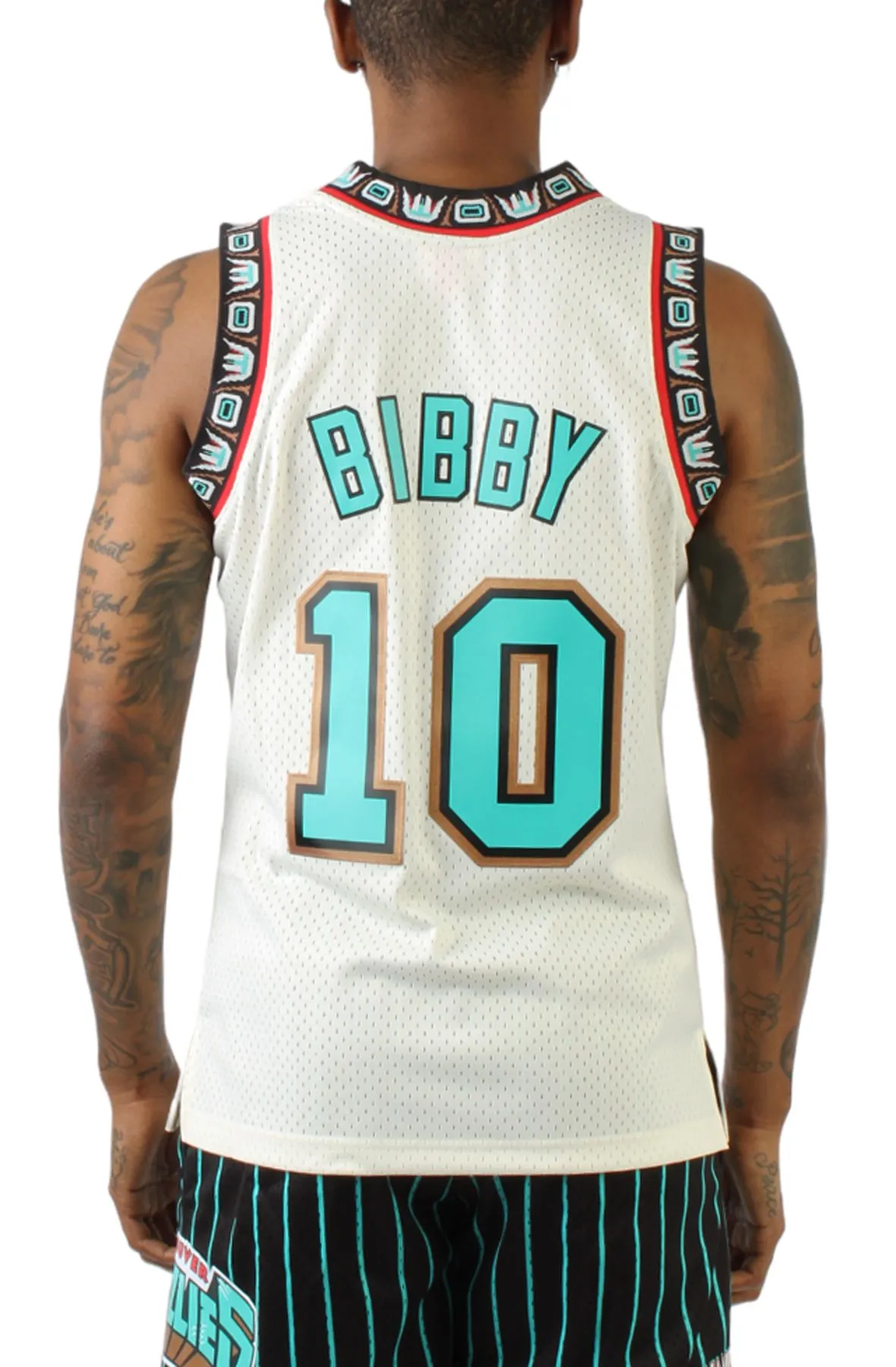 Men's Mitchell & Ness Cream Team Color Swingman Jersey Grizzlies 1998 Mike Bibby sold by Zulily product image thumbnail 2