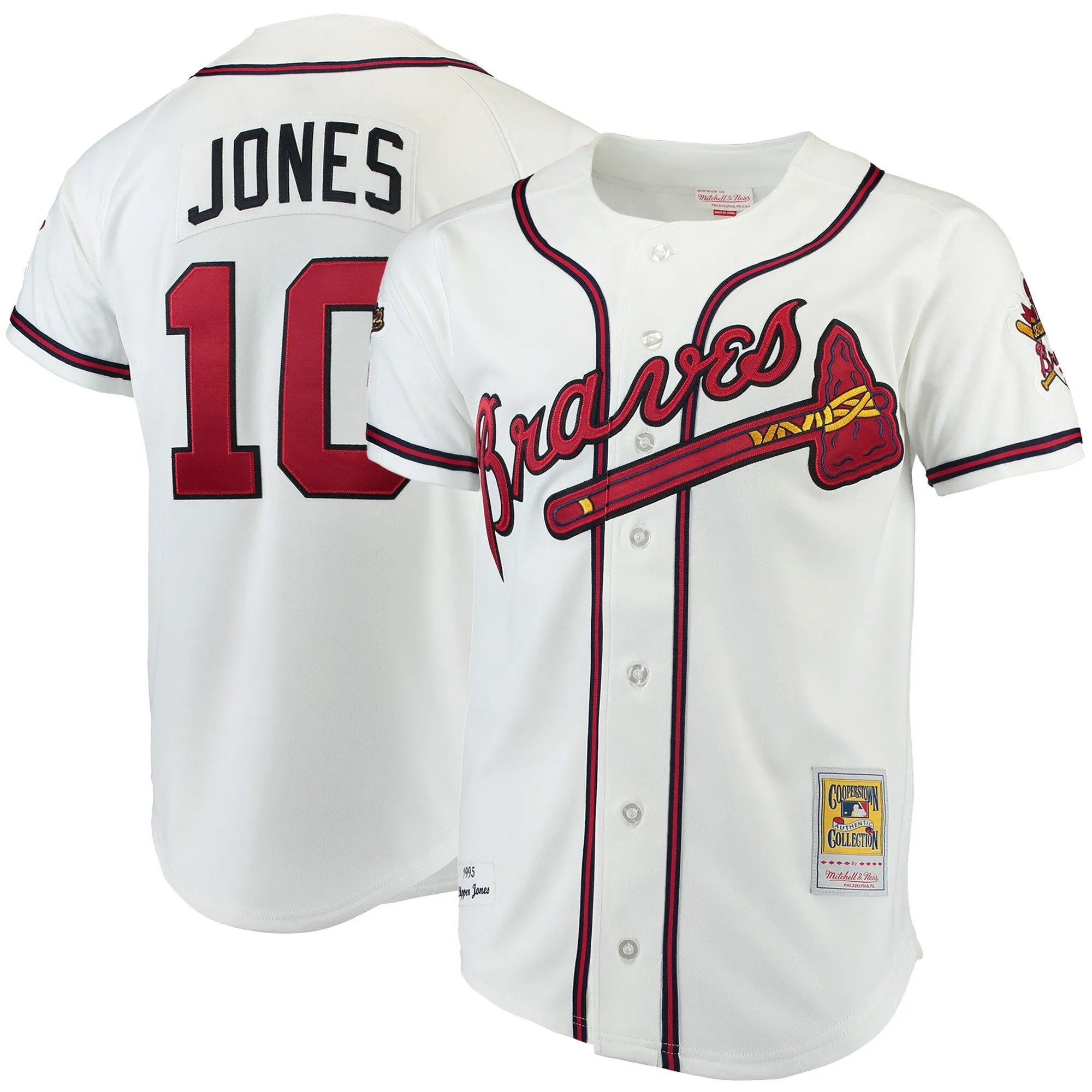 Men's Mitchell & Ness MLB Home Jersey Braves 1995 Chipper Jones sold by Zulily product image thumbnail 3