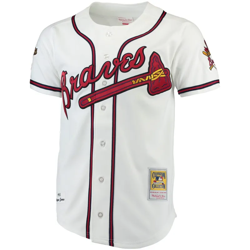 Men's Mitchell & Ness MLB Home Jersey Braves 1995 Chipper Jones sold by Zulily