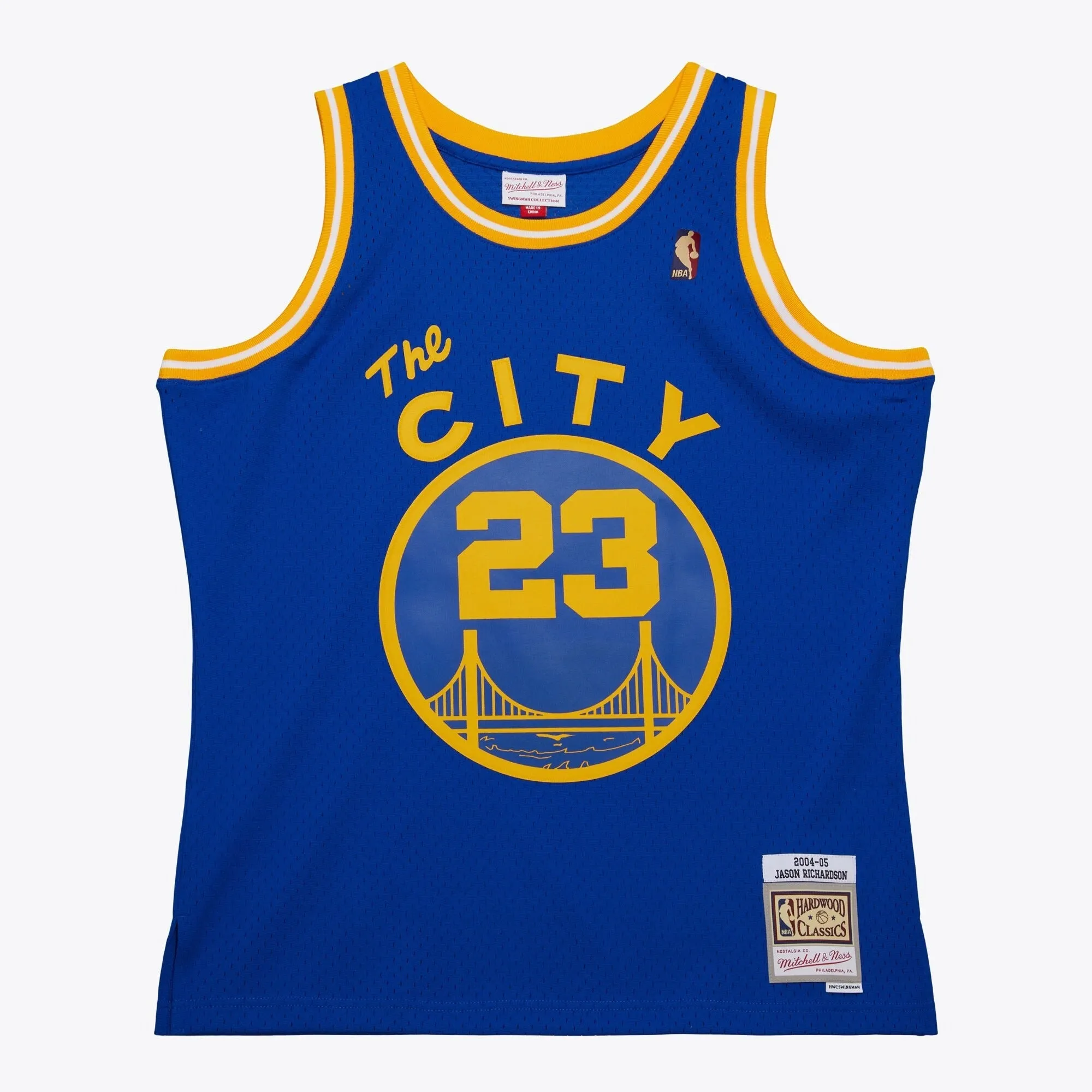 Men's Mitchell & Ness NBA Blue Alternate Jersey Warriors 2004 Jason Richardson sold by Zulily