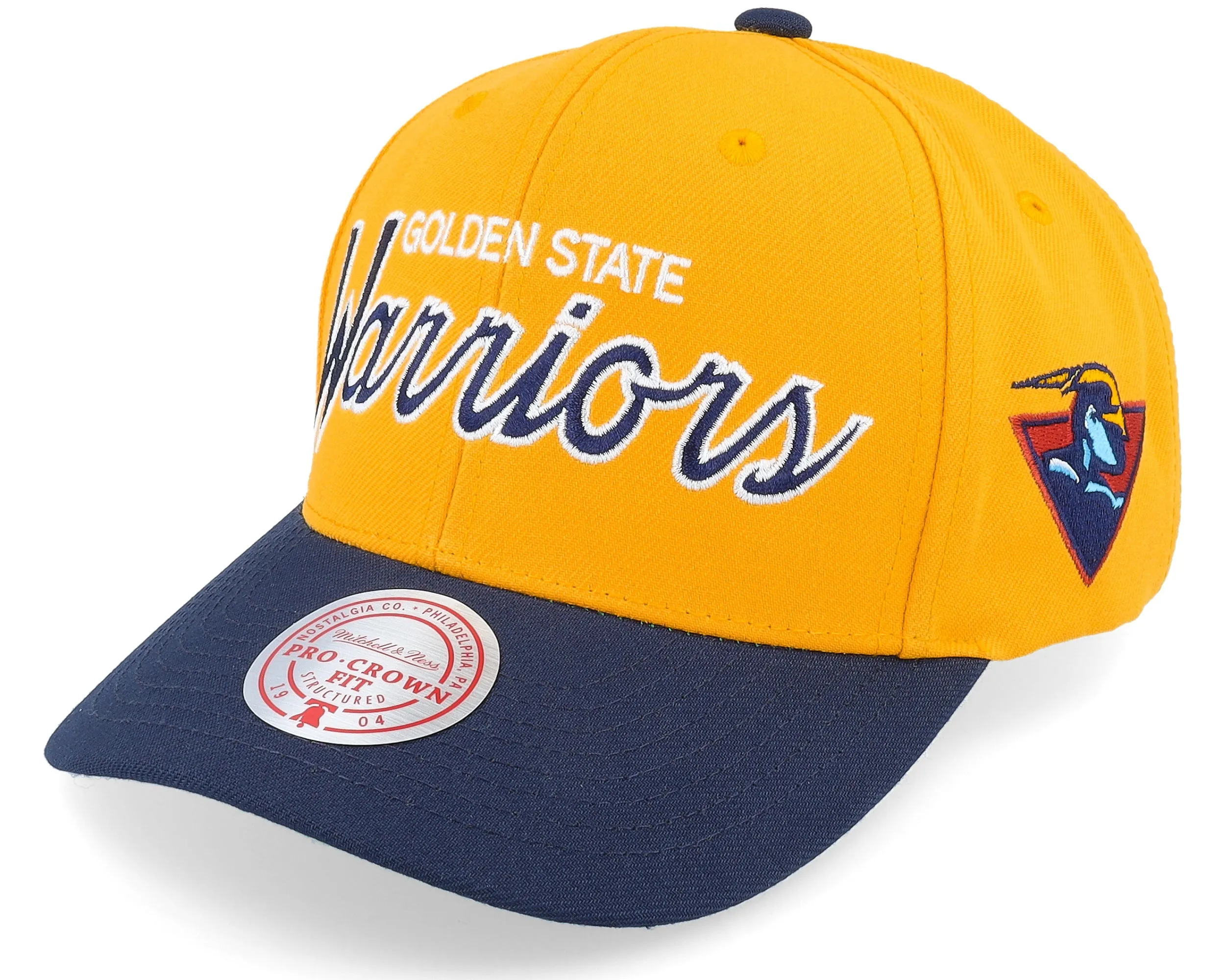 Men's Mitchell & Ness NBA Team Script 2.0 Pro Snapback Hwc Warriors sold by Zulily