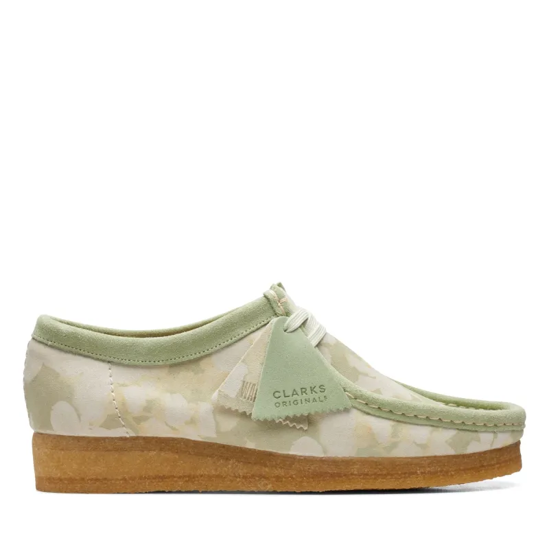 Women's Clarks Wallabee - Green Floral sold by Zulily