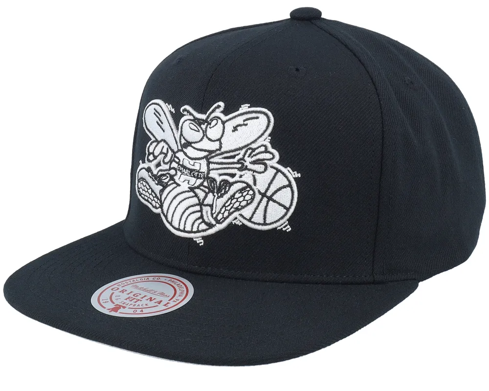 Men's Mitchell & Ness NBA Evergreen Black White Snapback Hwc Hornets sold by Zulily