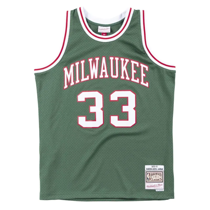 Men's Mitchell & Ness NBA Swingman Jersey Bucks 70 Kareem Abdul-Jabbar sold by Zulily