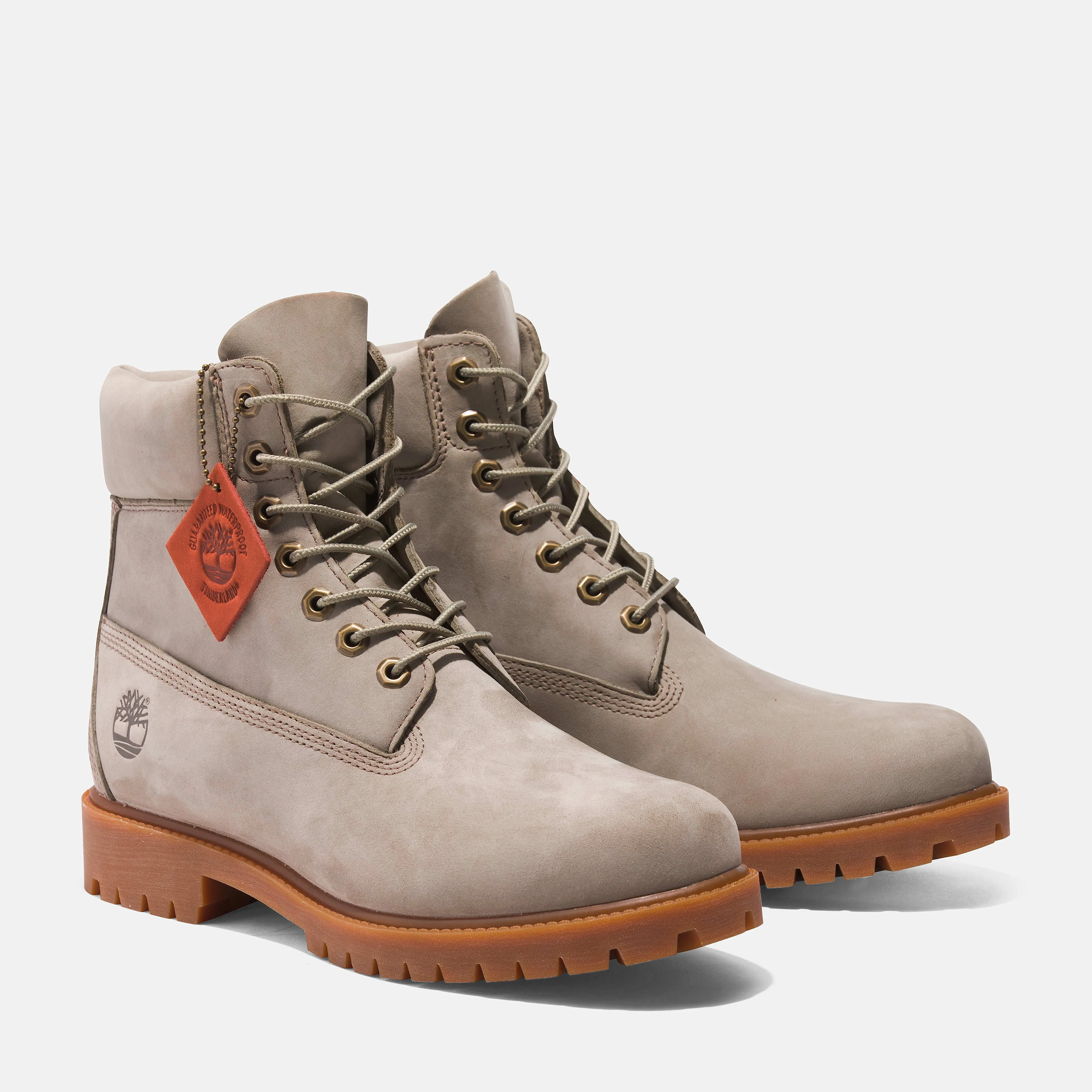 Men's Timberland 6 Inch Premium Boot 'Light Taupe Nubuck' sold by Zulily product image thumbnail 2