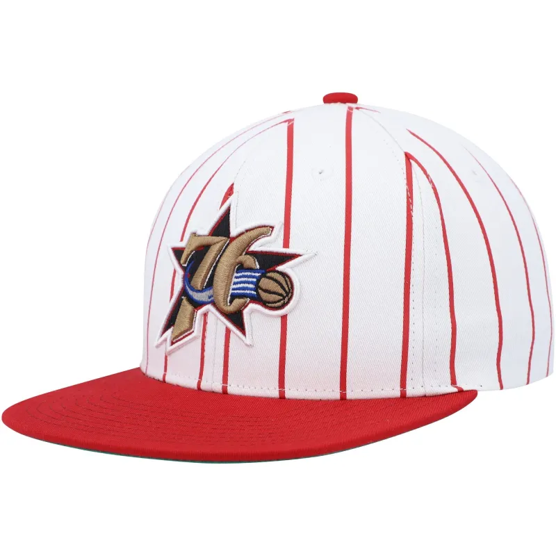 Men's Mitchell & Ness NBA Retro Pinstripe Snapback Hwc 76Ers - White sold by Zulily