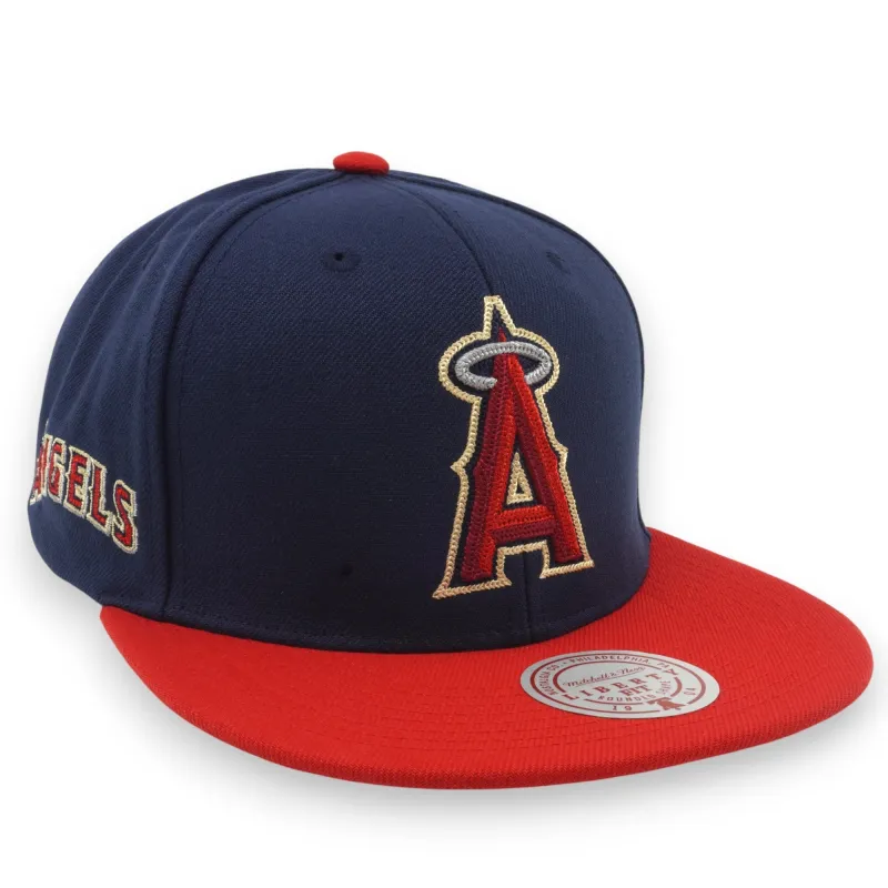 Men's Mitchell & Ness MLB Jump Off Snapback Angels - Navy sold by Zulily