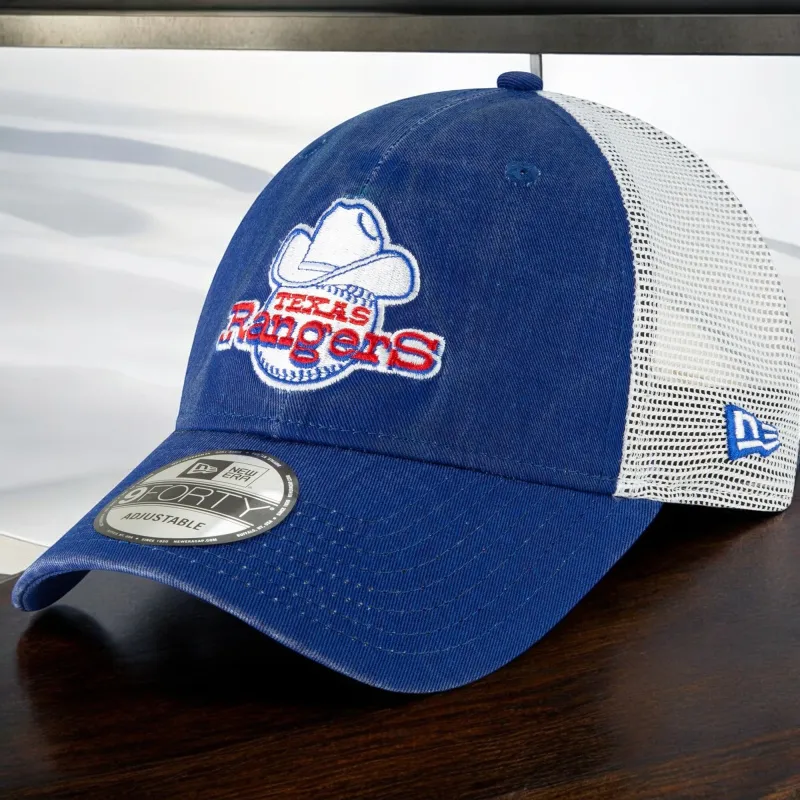 Men's New Era MLB Texas Rangers 9Forty Coop Truck Snapback sold by Zulily